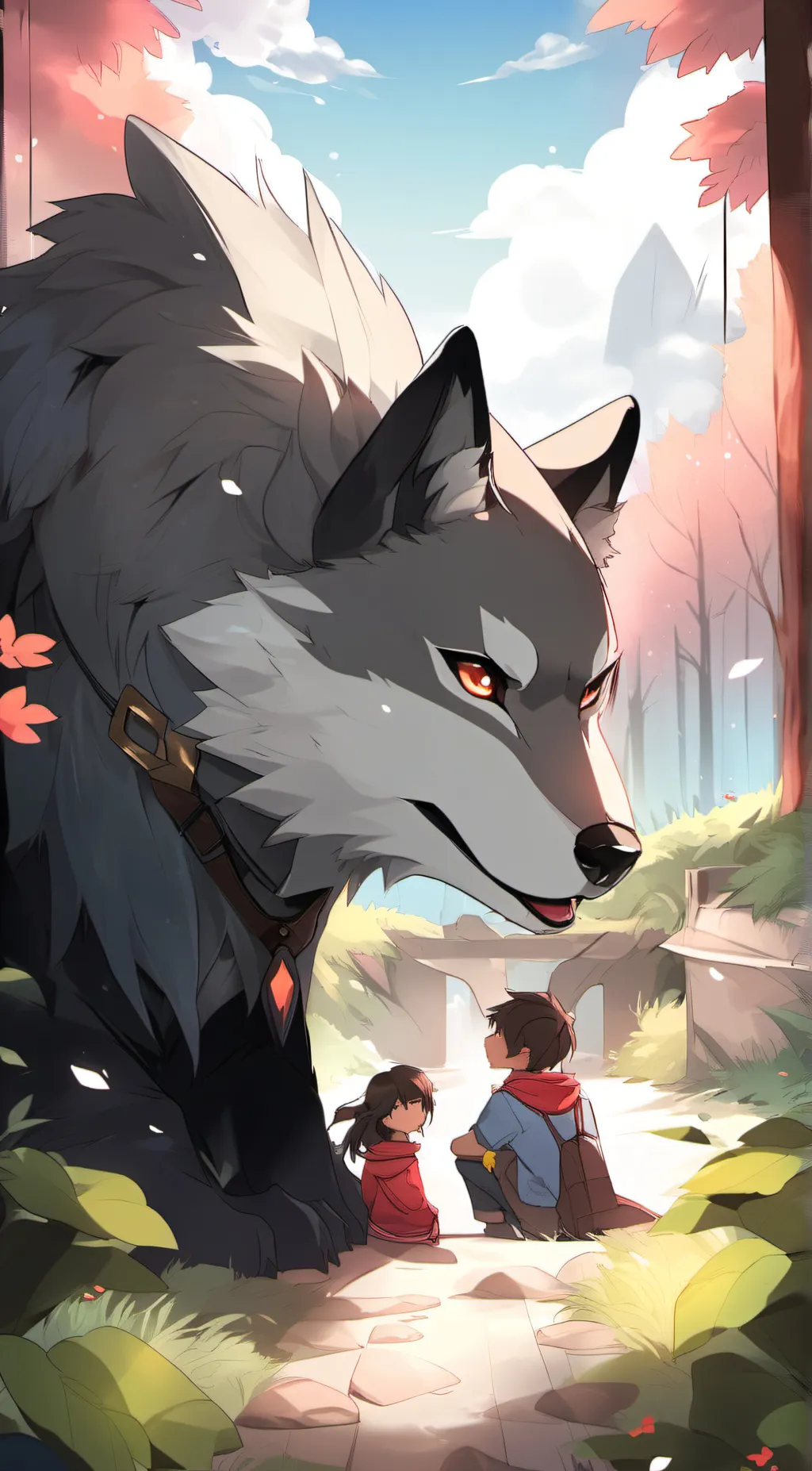 ai character: gray background