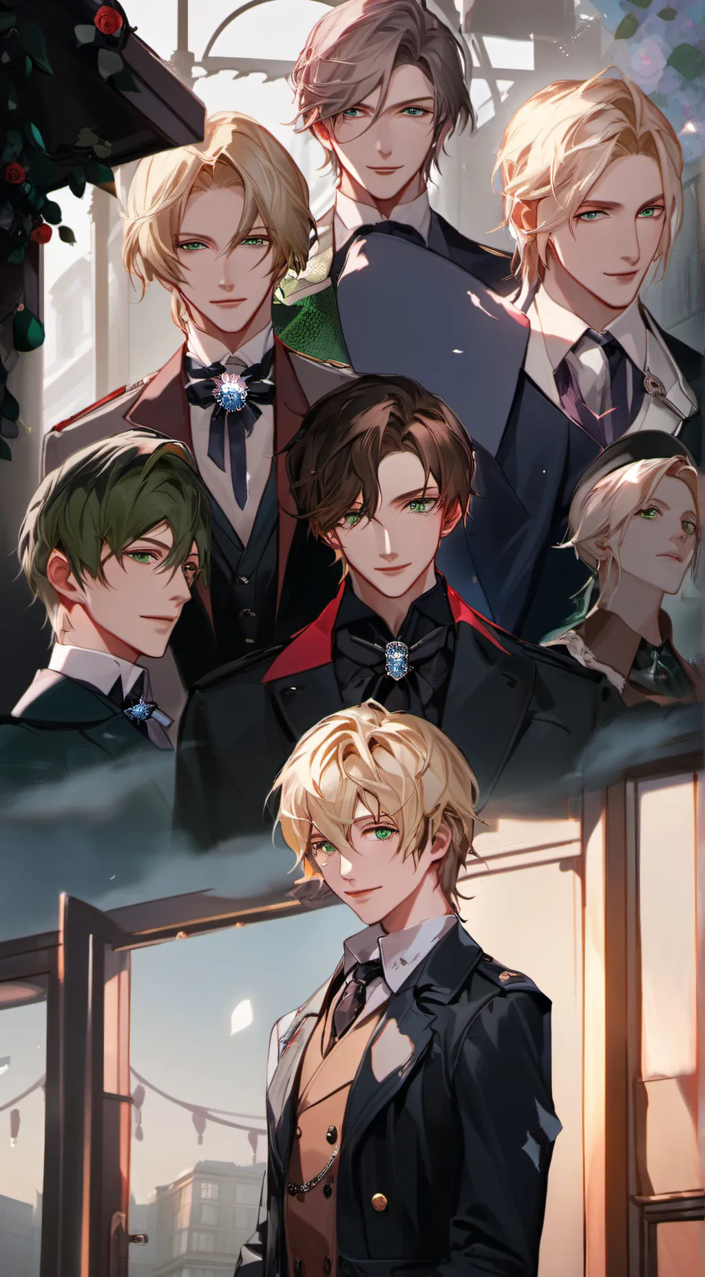 ai character: 3 boys background