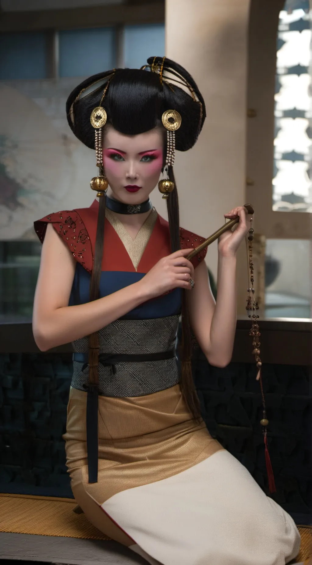 ai character: Mona  background