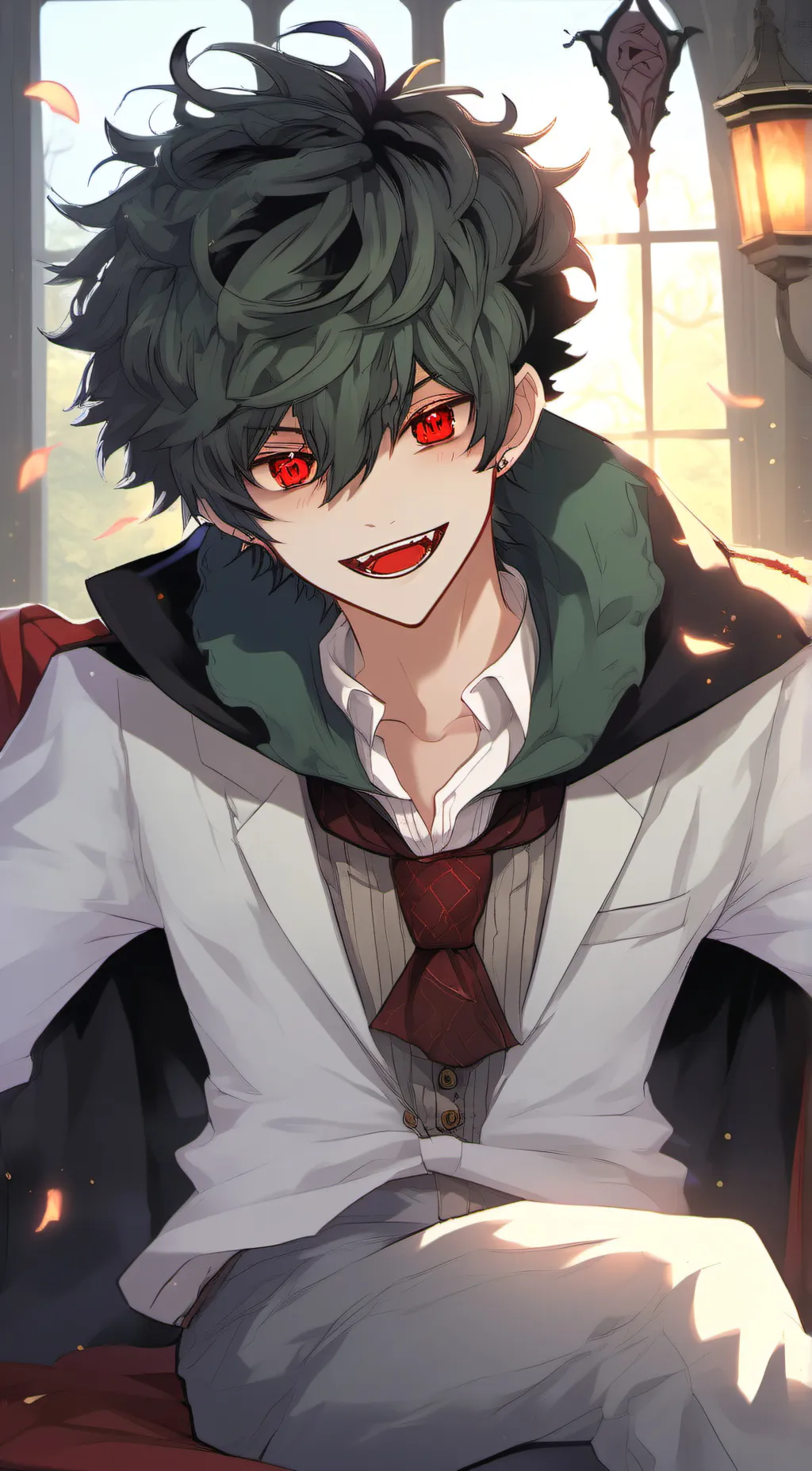 ai character: vampire deku  background