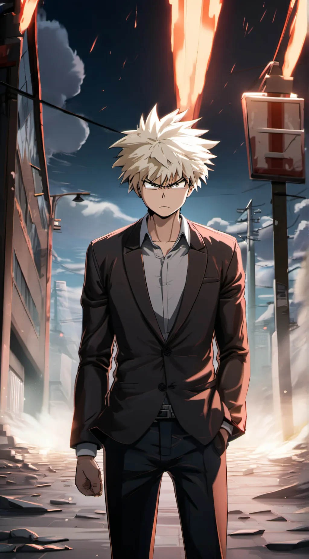 ai character: Bakugo  background
