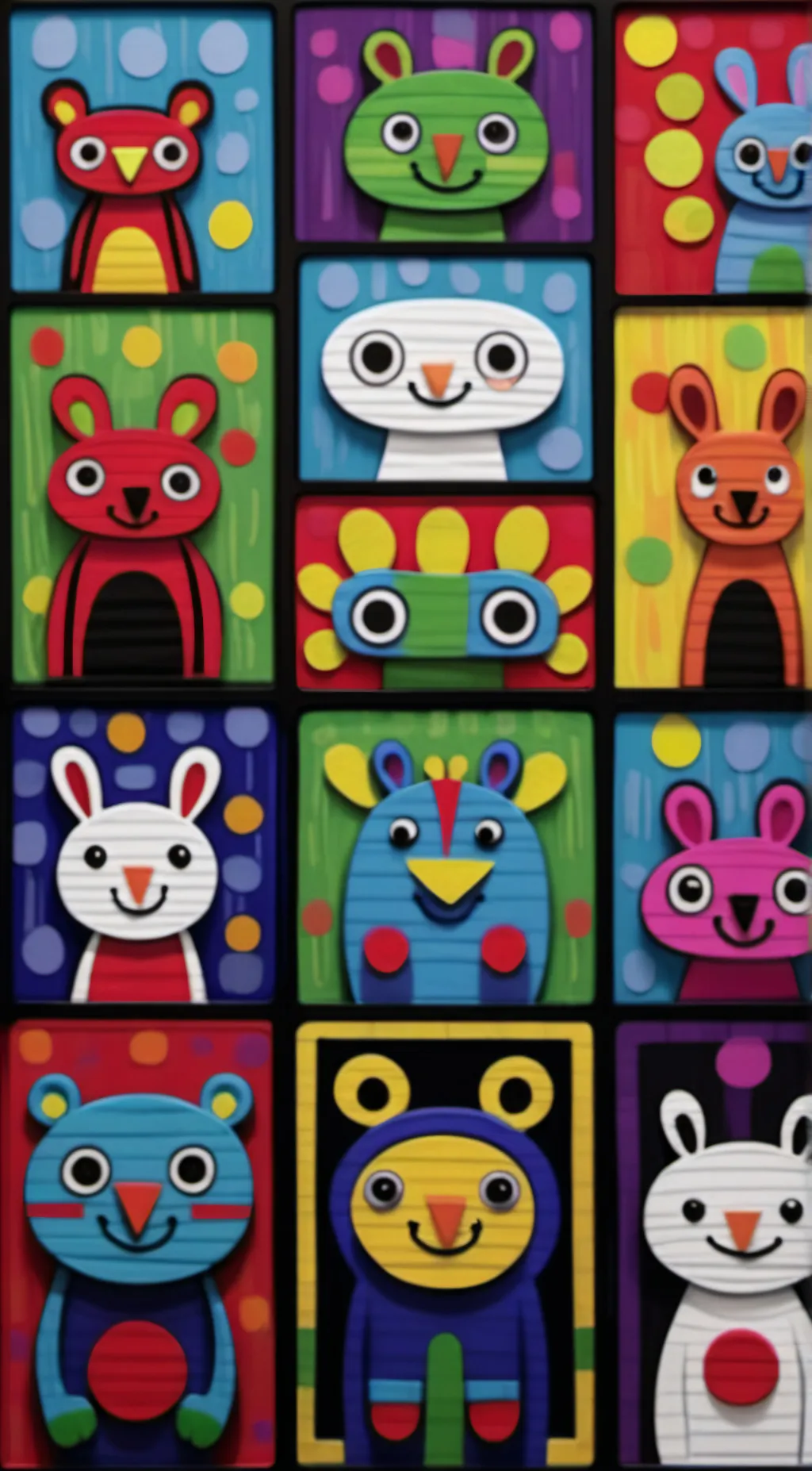 ai character: Smiling critters!  background