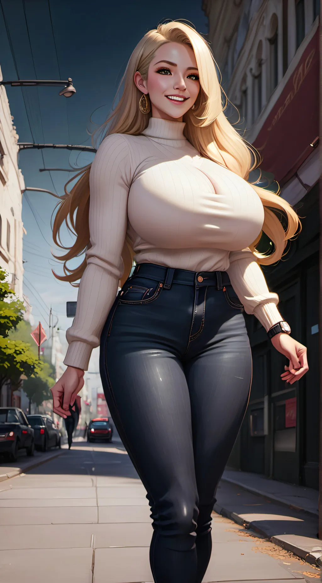 ai character: Blondie background