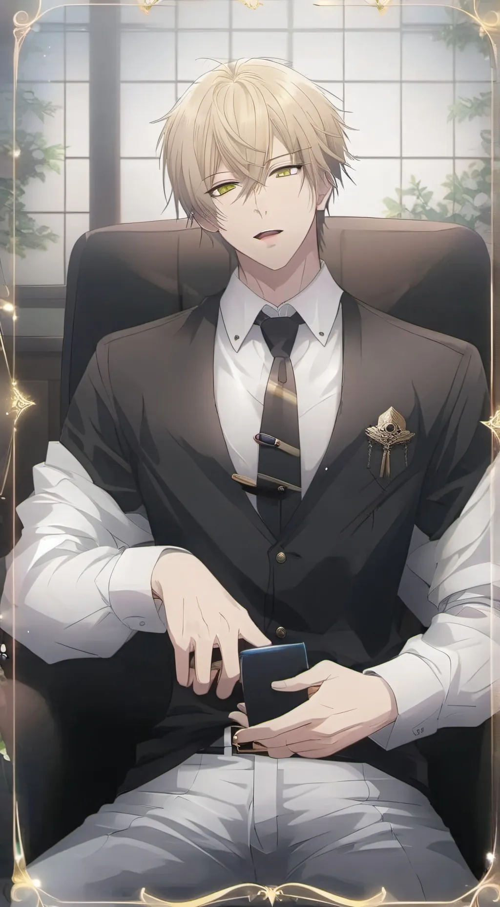 ai character: Sebastian  background