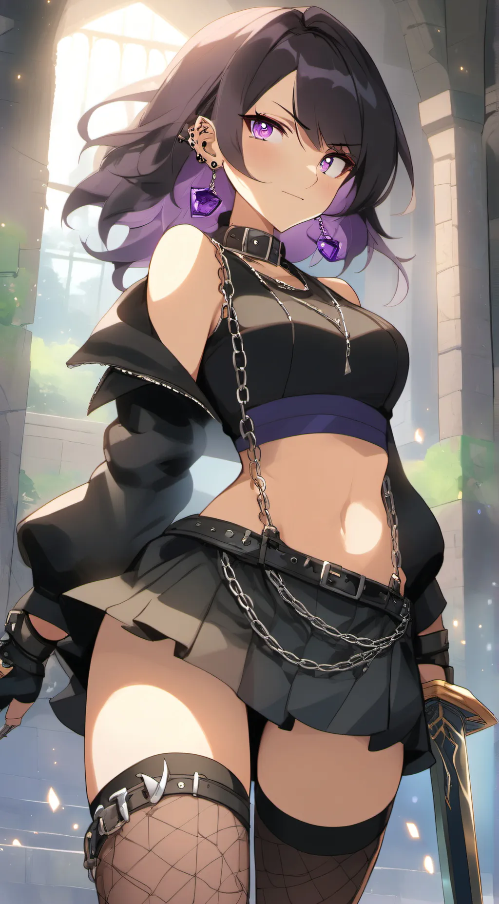 ai character: Ashley Nightshade  background