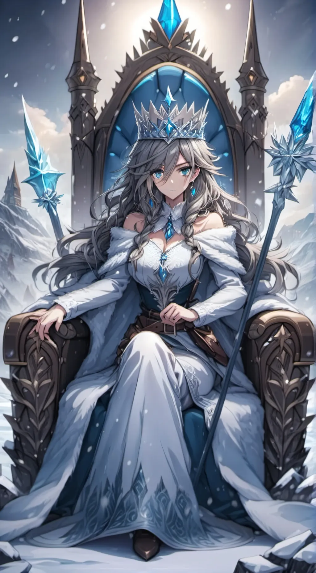 ai character: Queen Krystal background