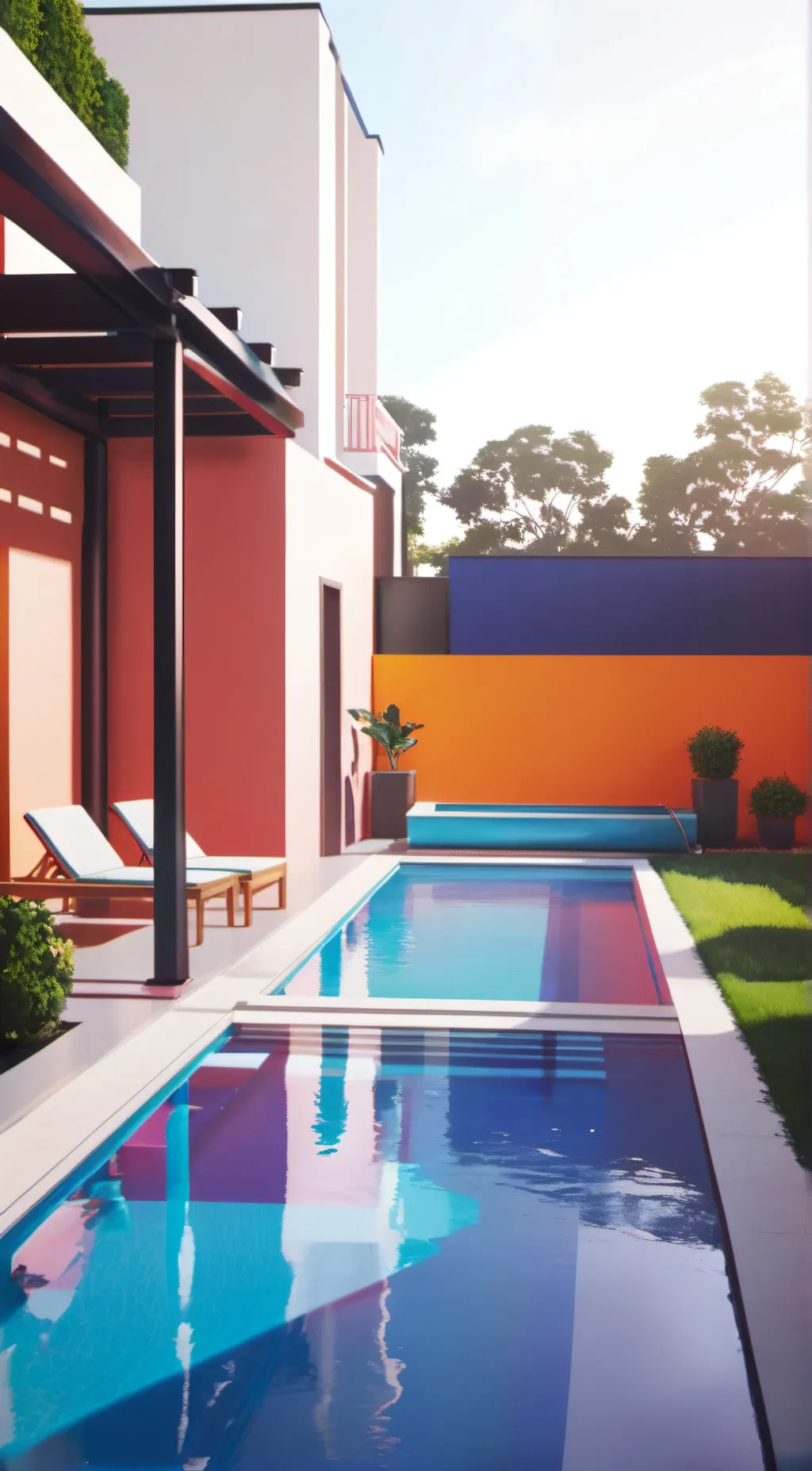 ai character: Tadc but at a pool background