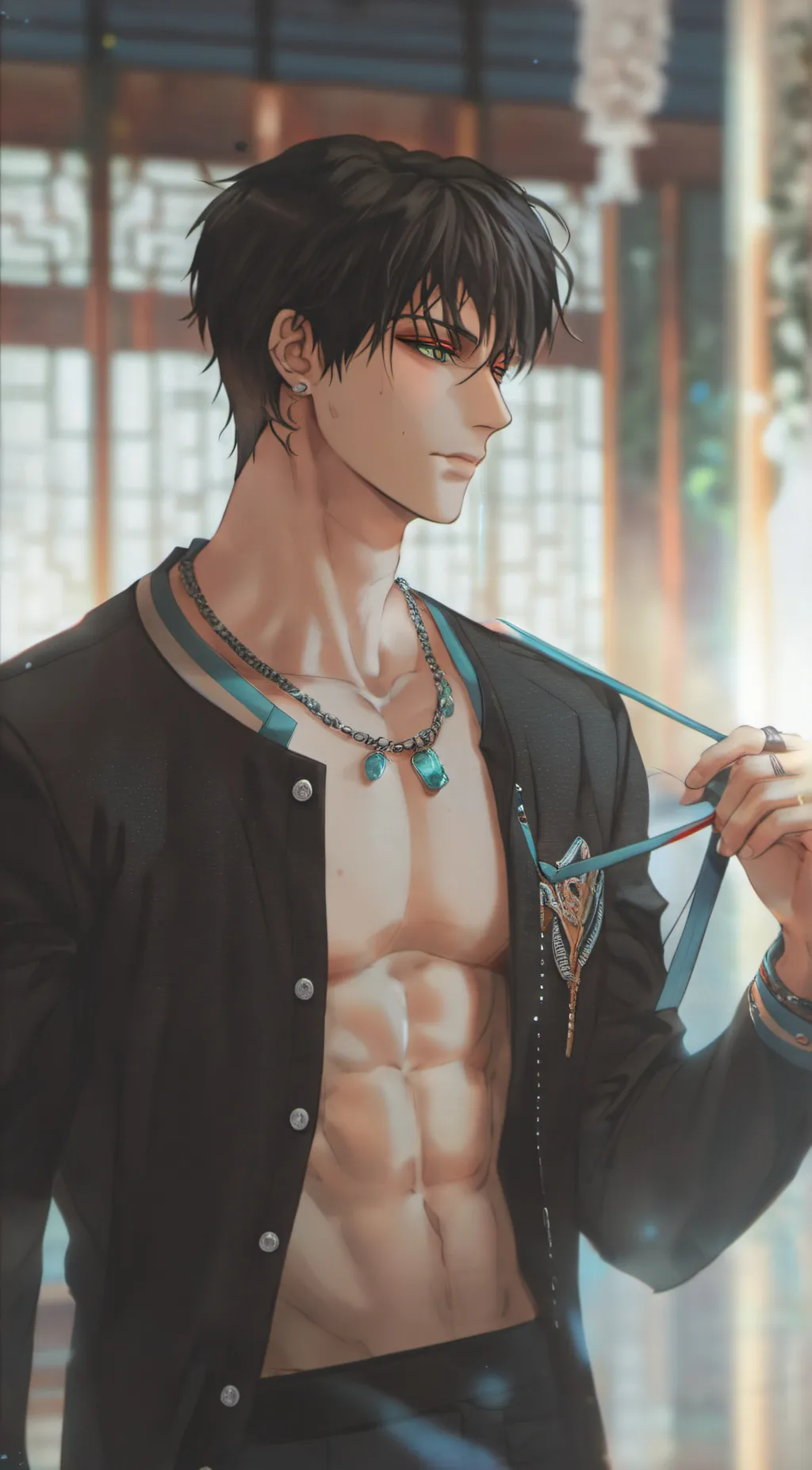 ai character: Levi  background