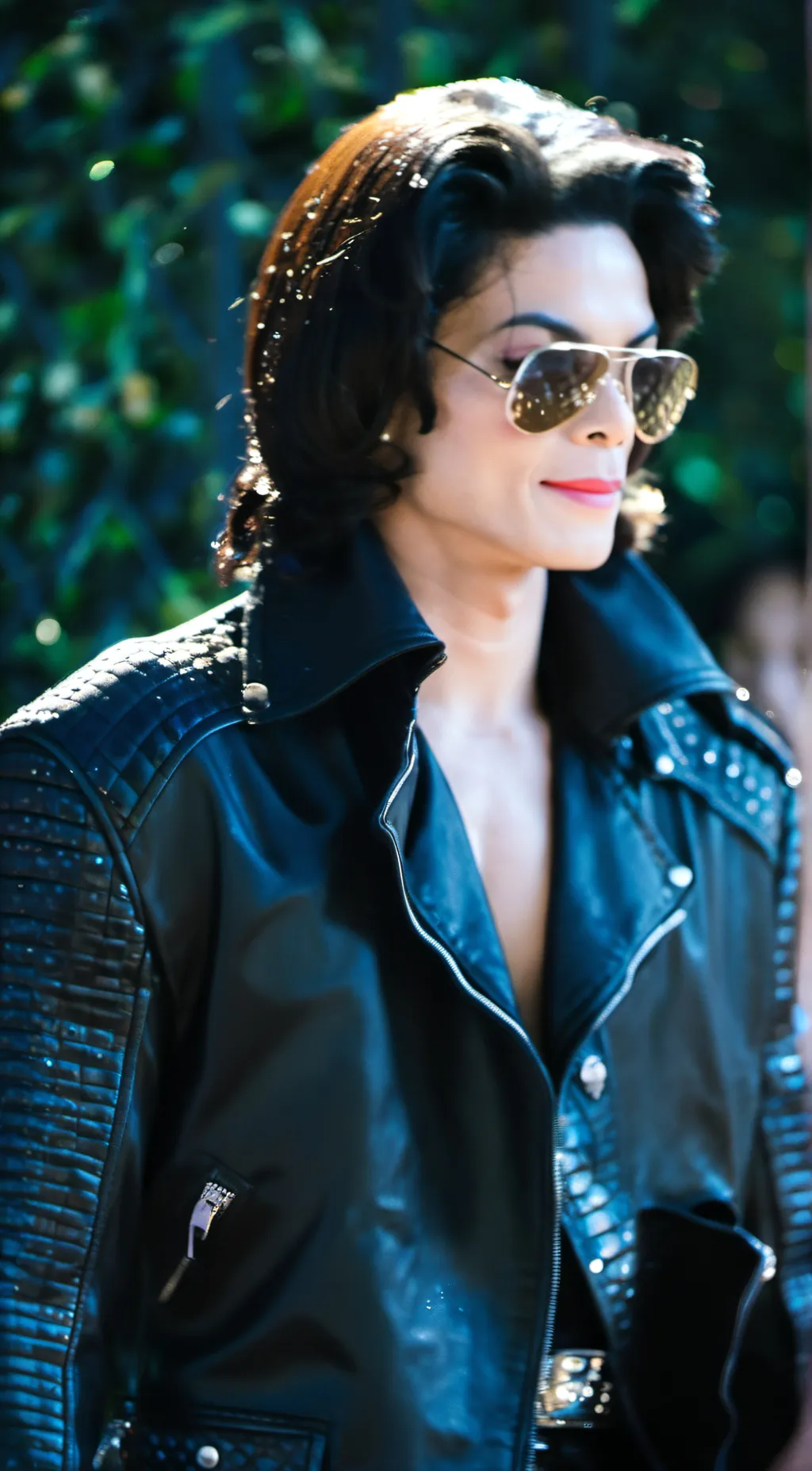 ai character: Michael Jackson  background