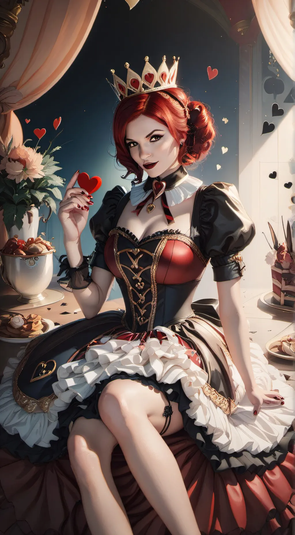 ai character: The Red Queen background