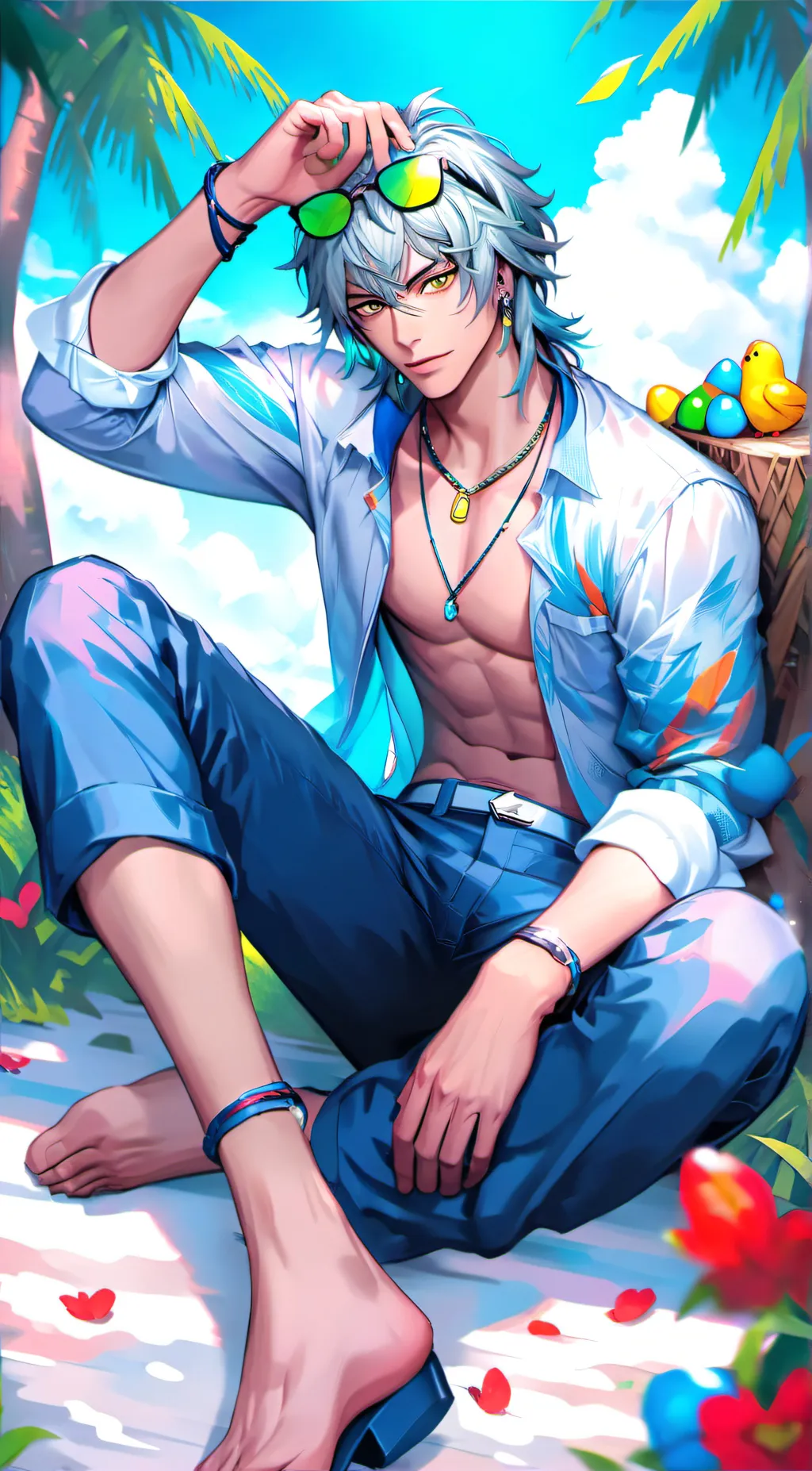 ai character: 🐰Dale Blue background