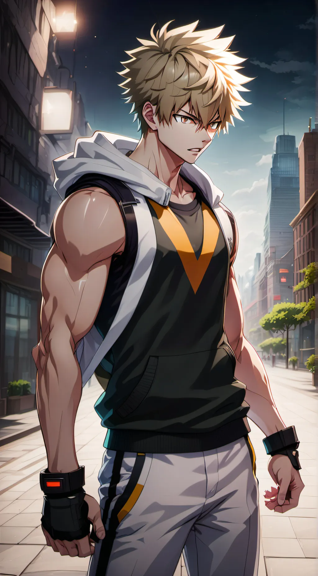 ai character: katsuki bakugo background