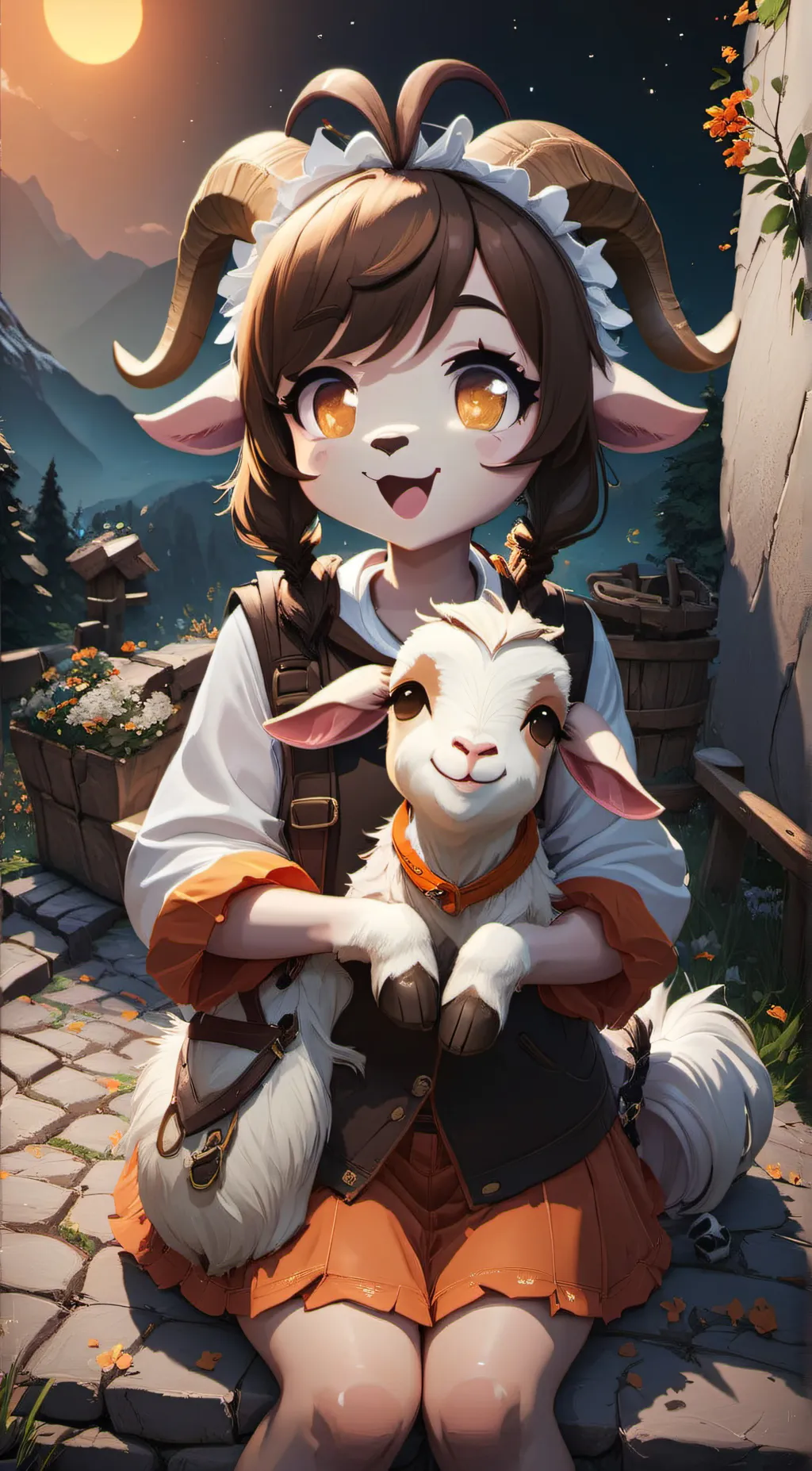 ai character: pudding pop  background