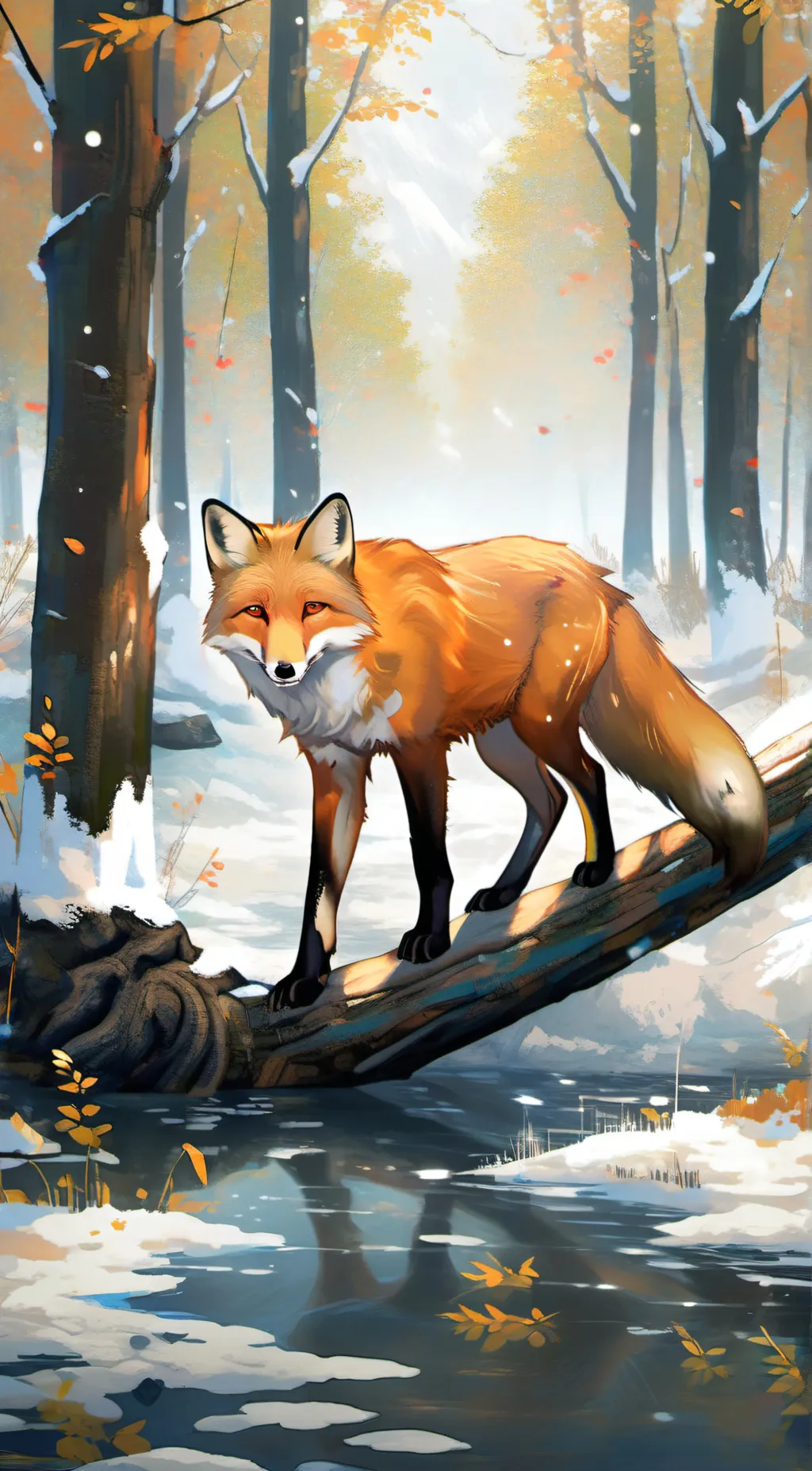 ai character: Leaf background