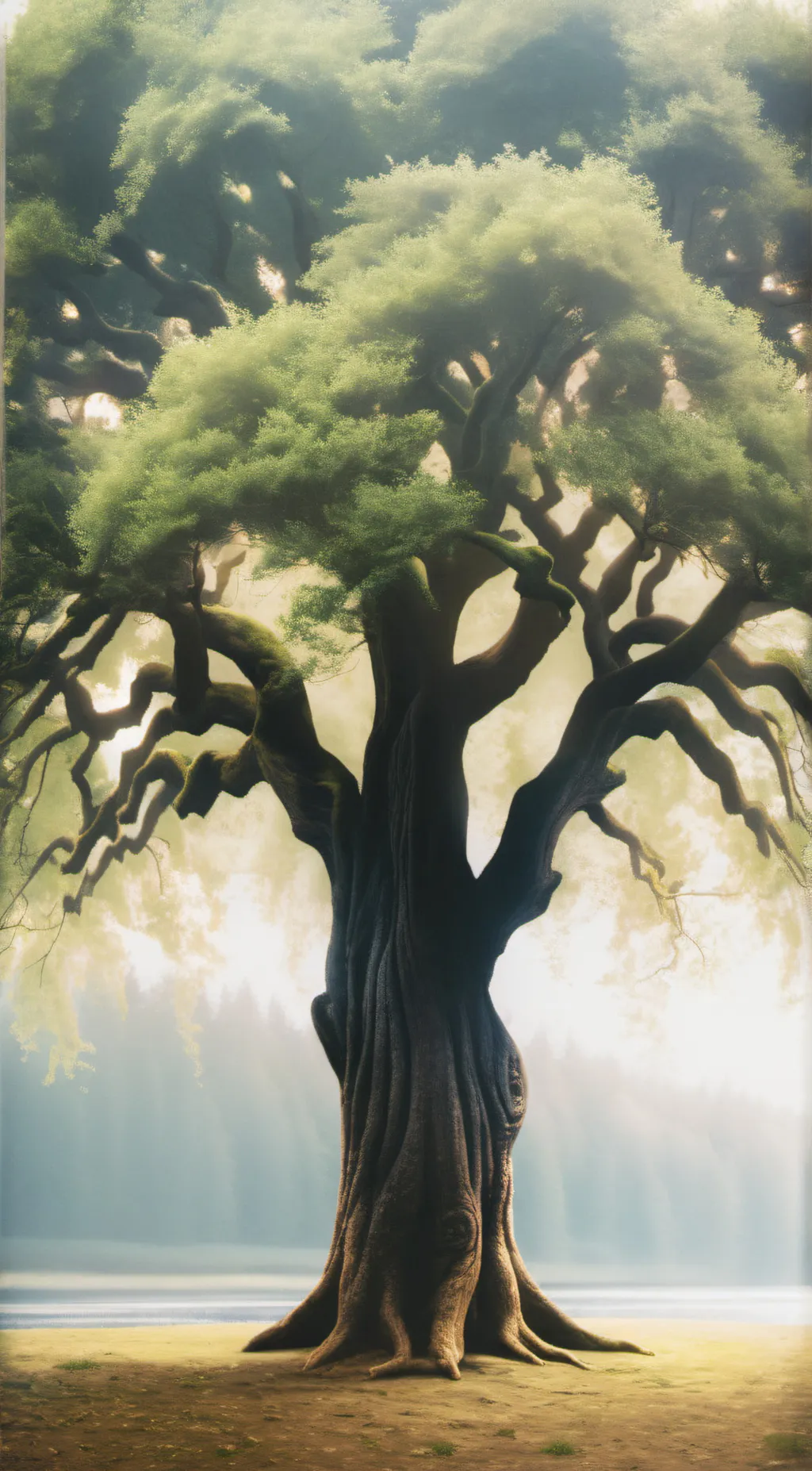 ai character: tree background