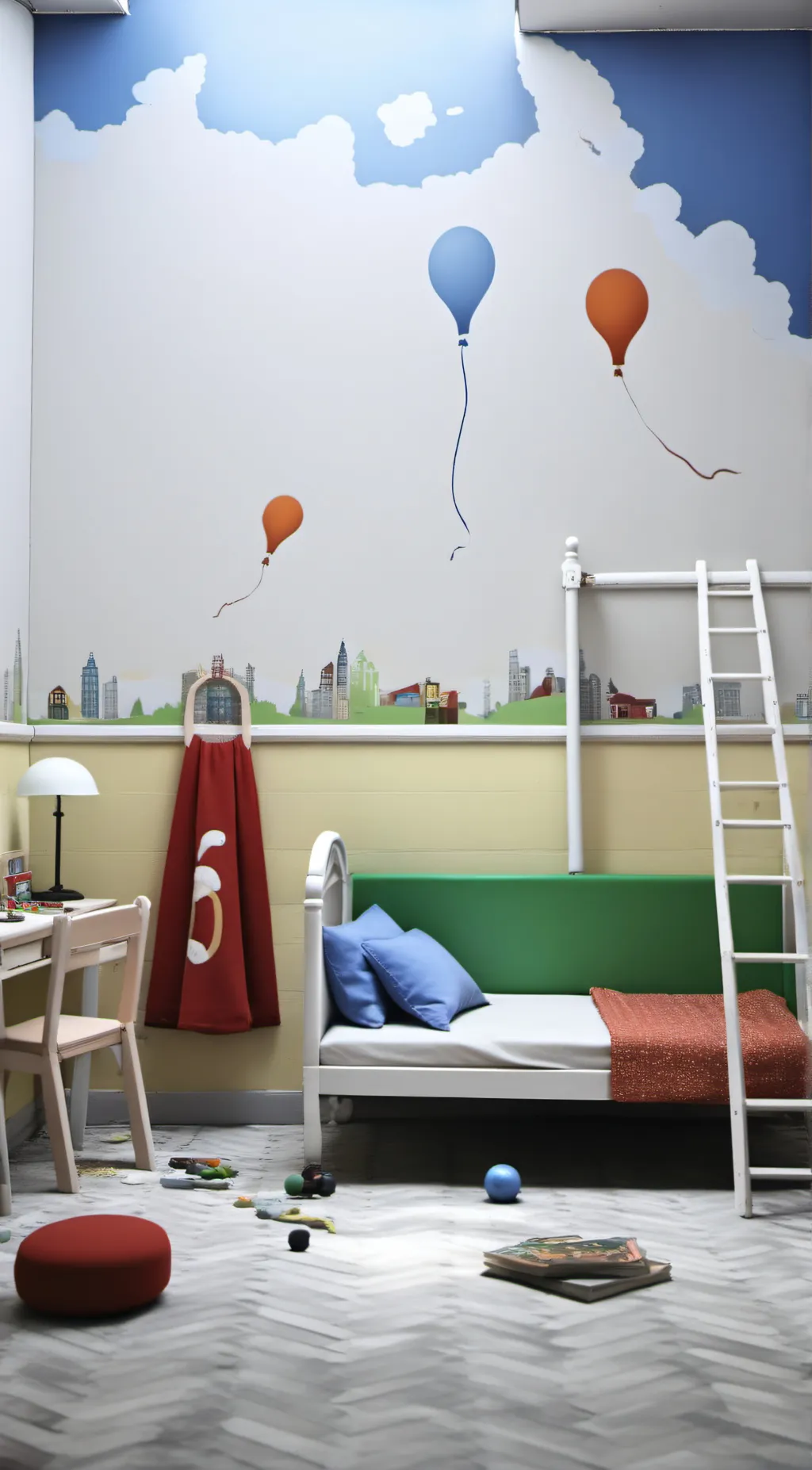 ai character: smiling critters.. background