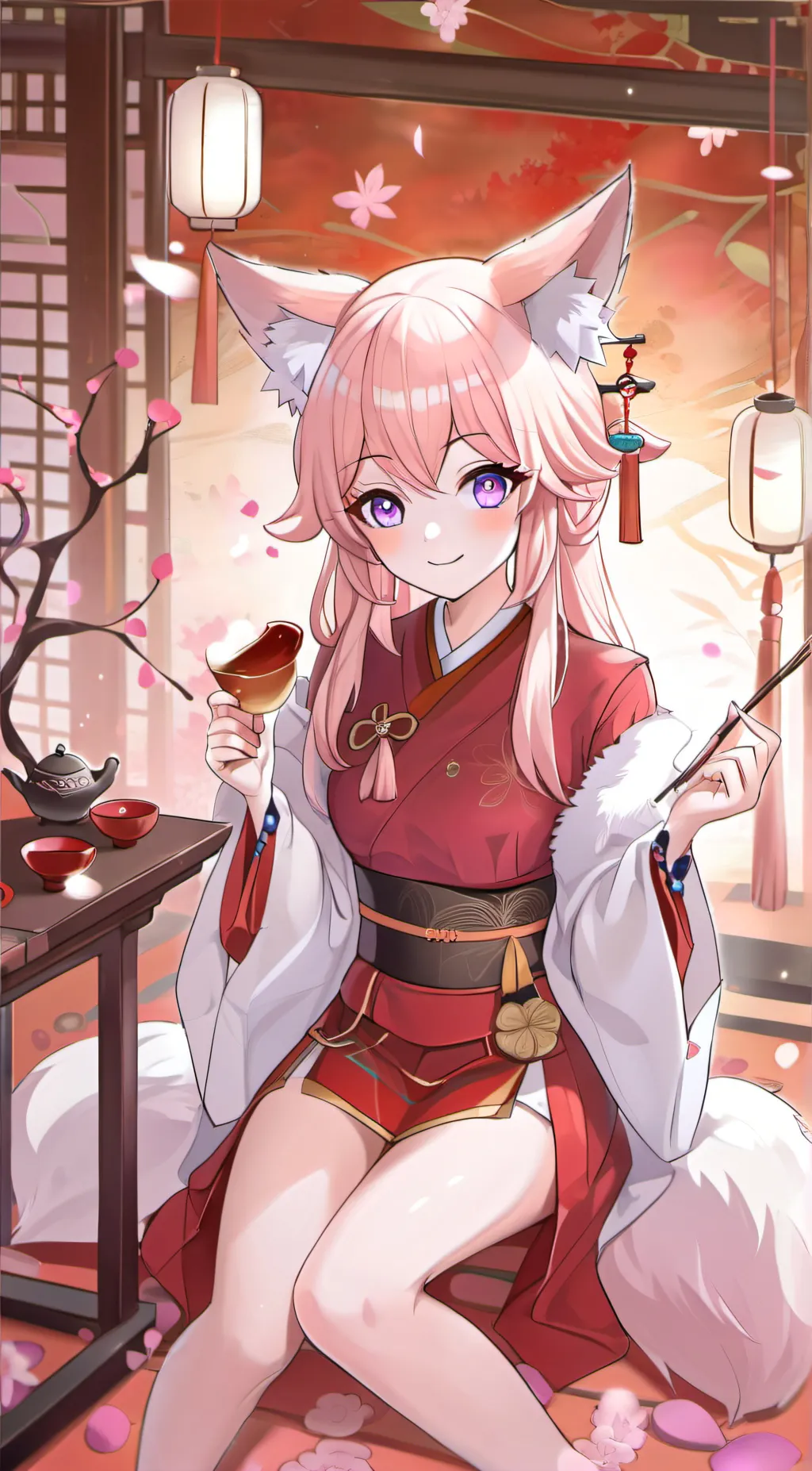 ai character: Blossom background