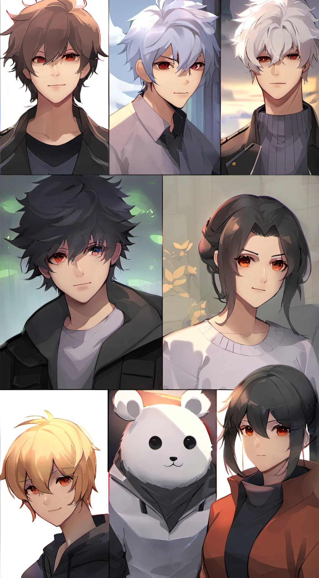 ai character: Huh? background