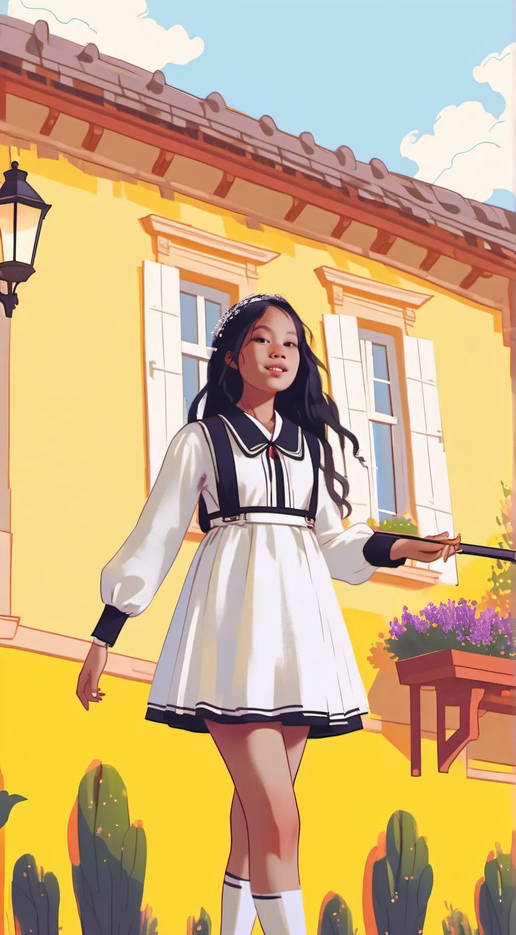 ai character: Ashley  background