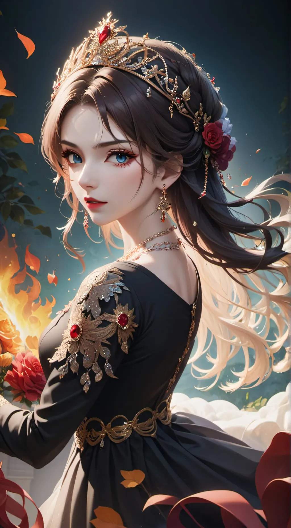 ai character: Rose background