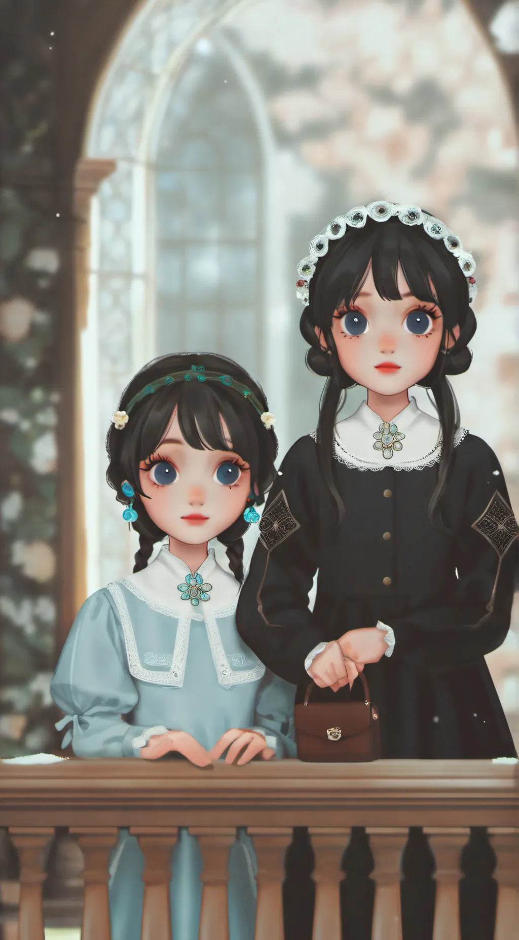 ai character: wednesday sisters background