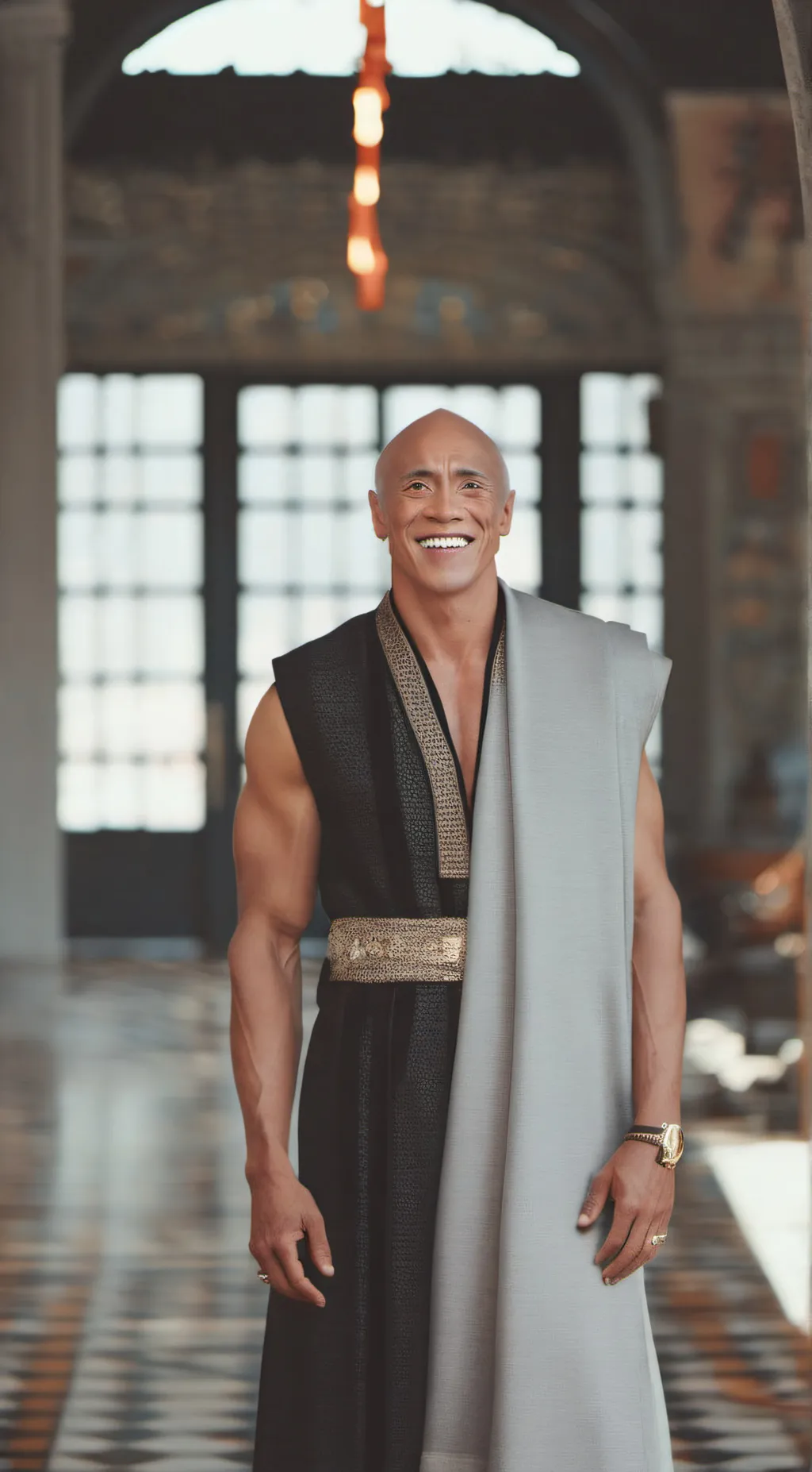 ai character: Dwayne Johnson background