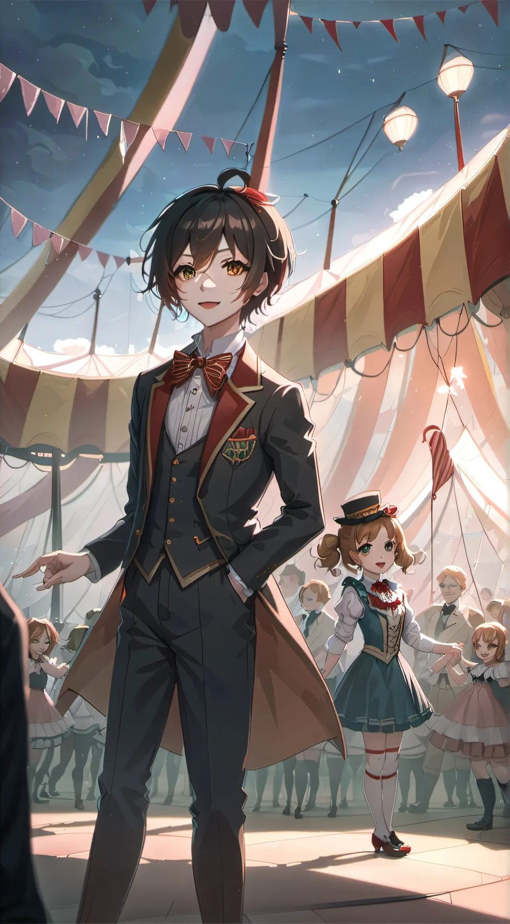 ai character: digital circus and background