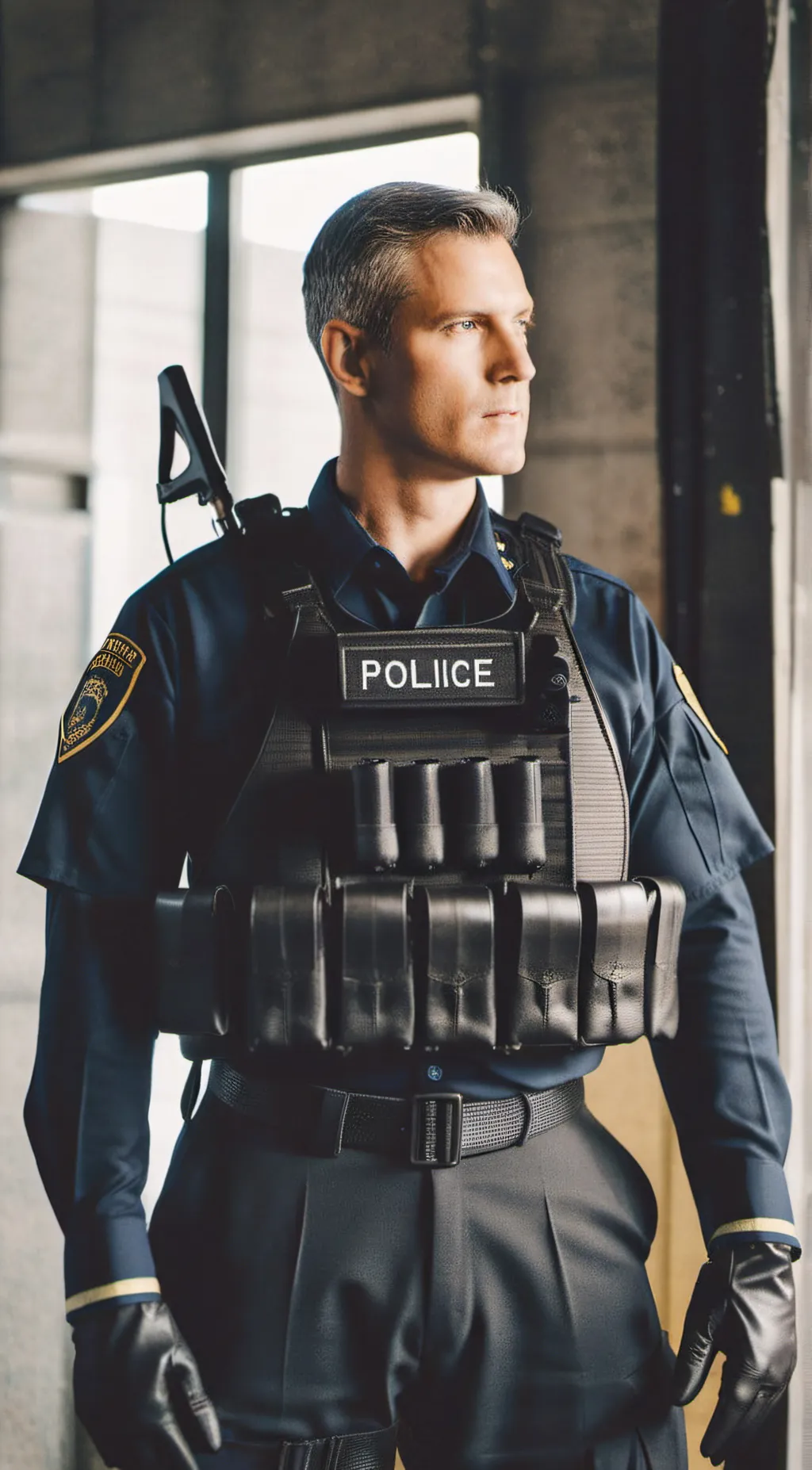 ai character: bank robbery background