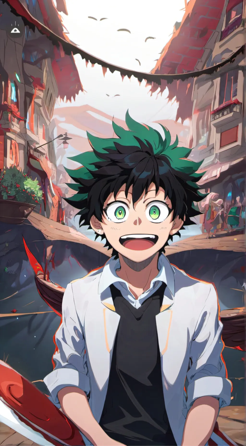 ai character: Izuku midoriya background