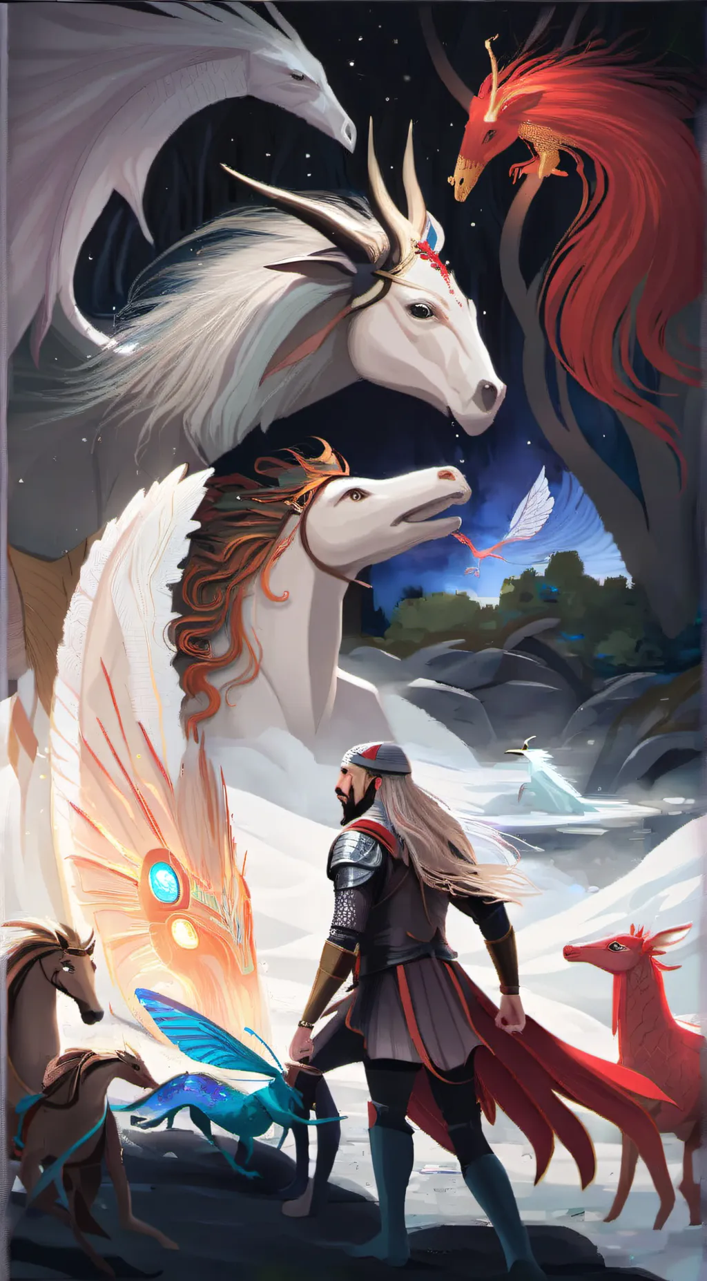 ai character: Mythical world background