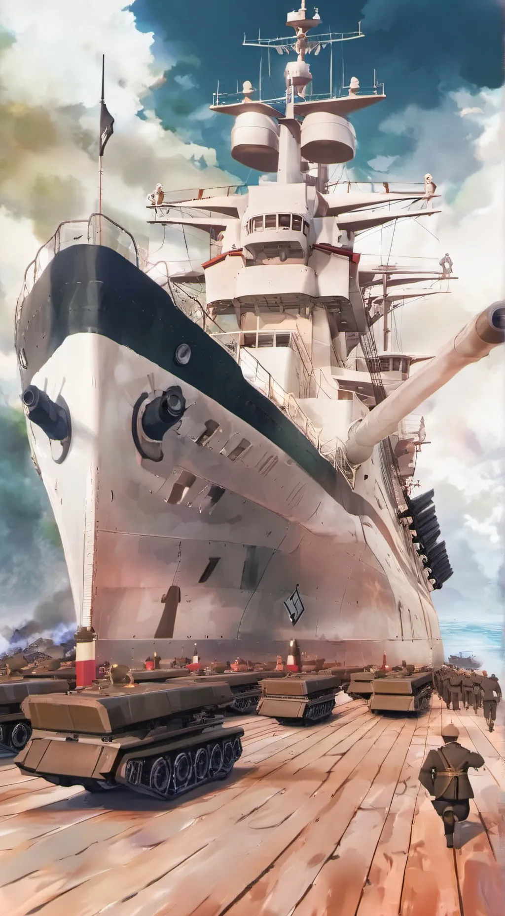 ai character: HMS BISMARK background