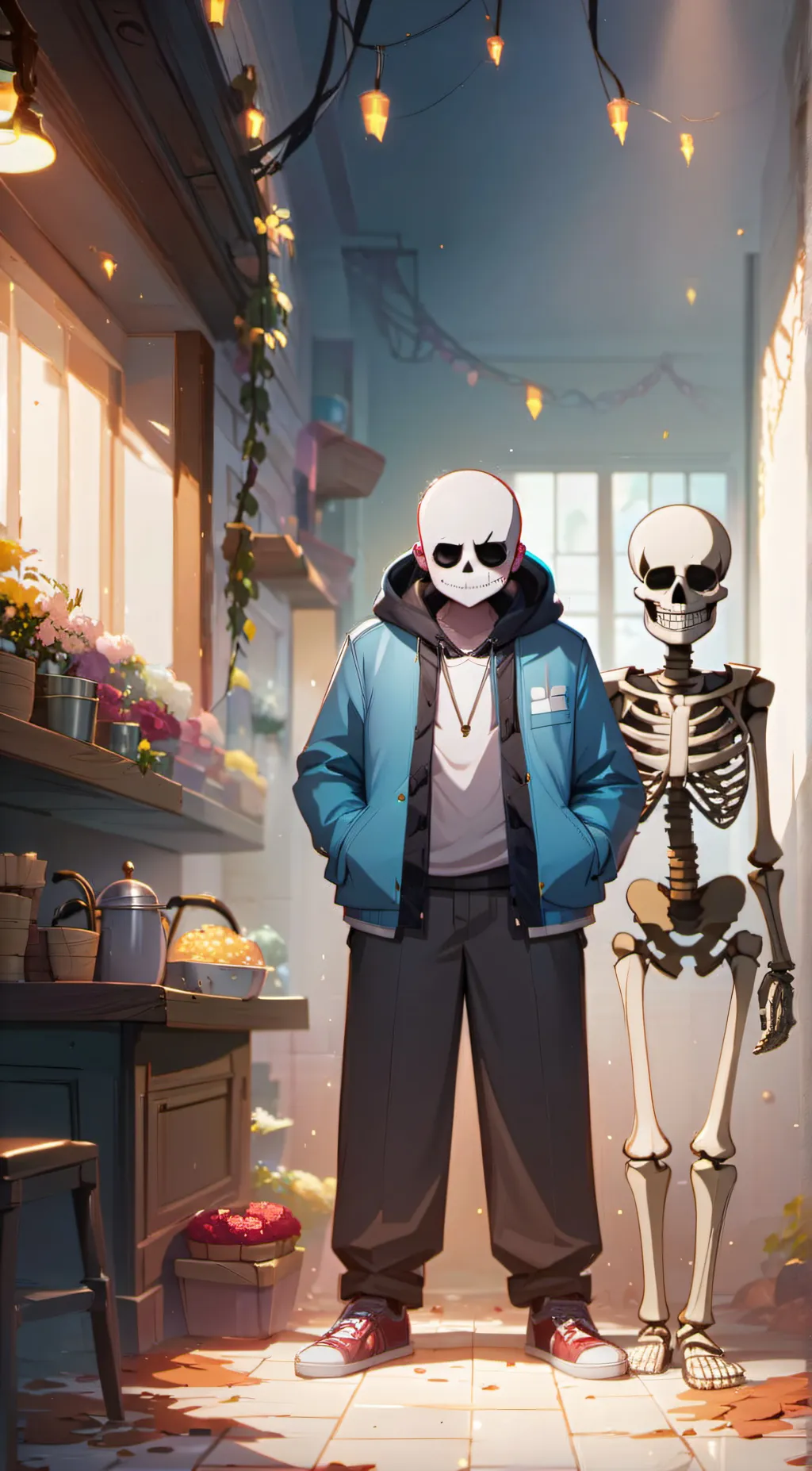 ai character: sans and papyrus background