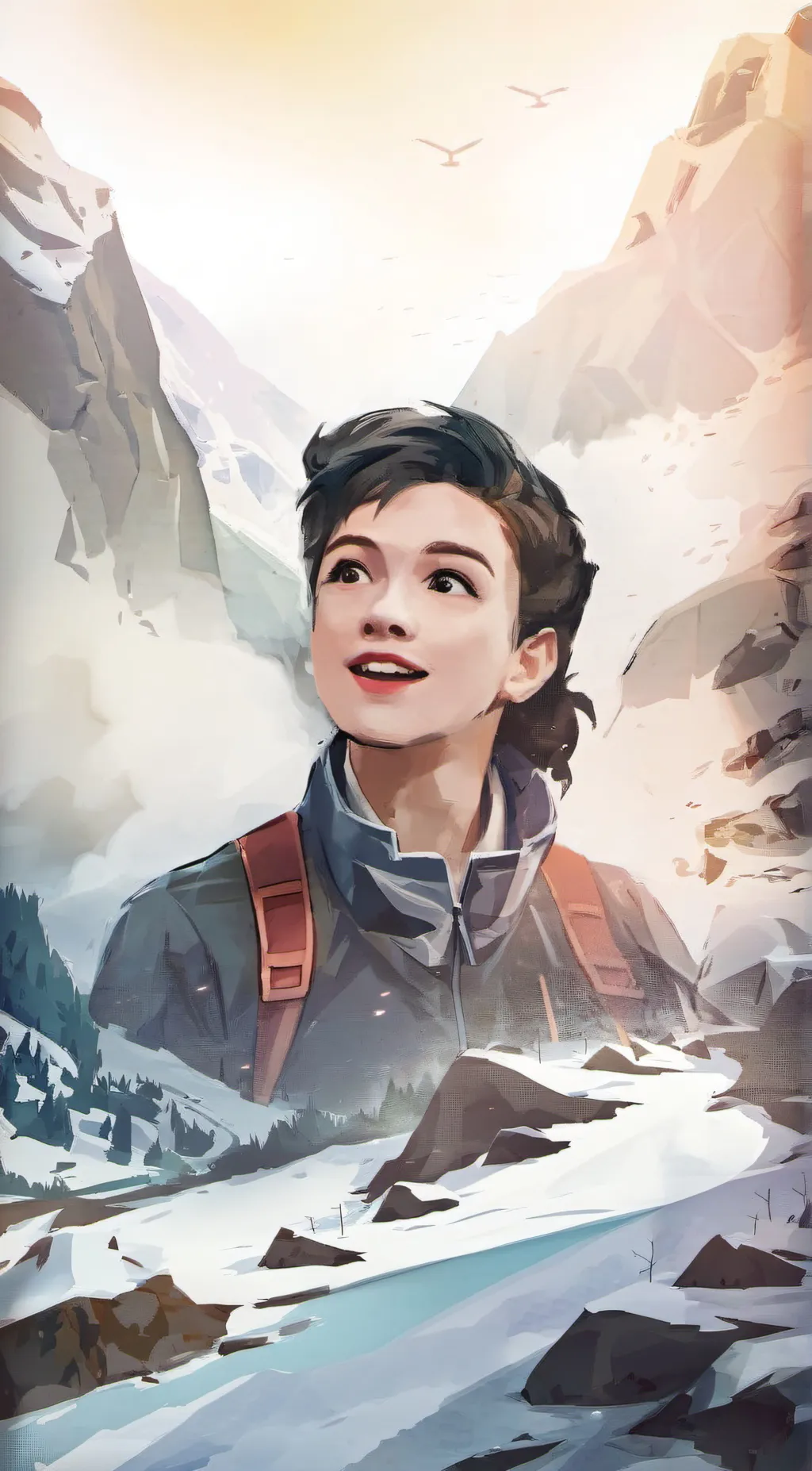 ai character: go outside meme background