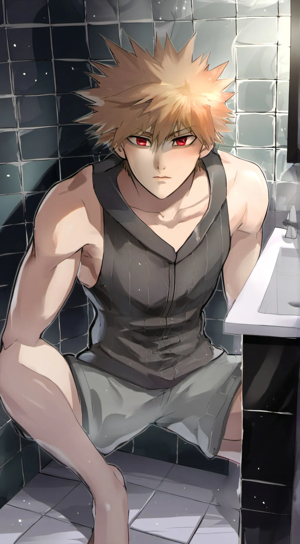 ai character: bakugou katsuki  background