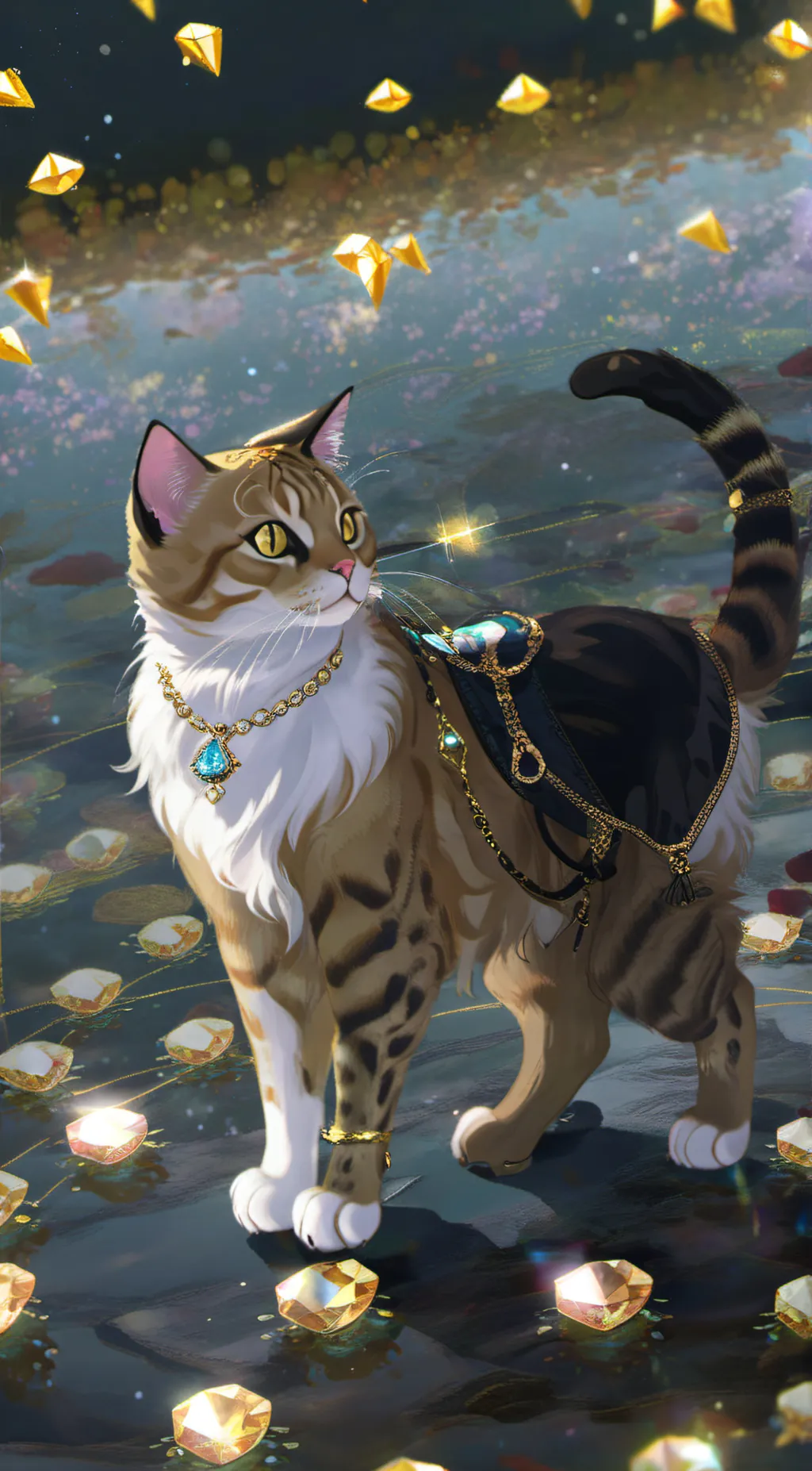 ai character: bright night background