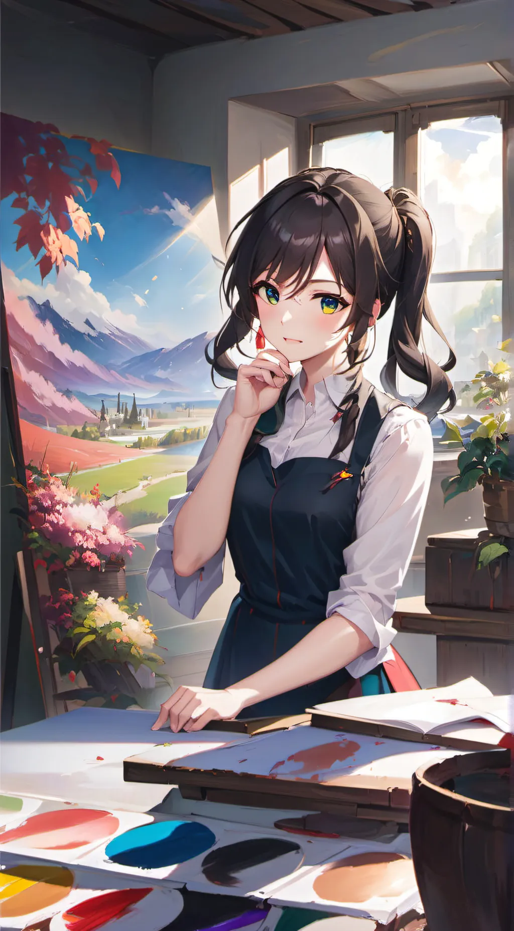 ai character: heather background