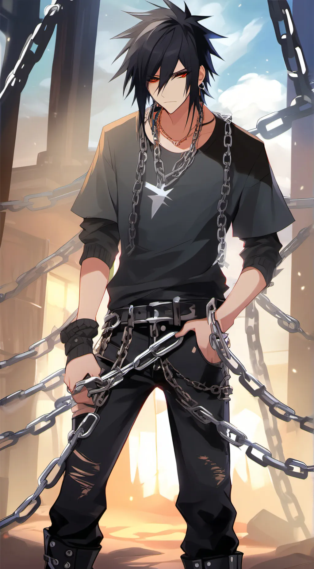 ai character: +{AaRoN}× background