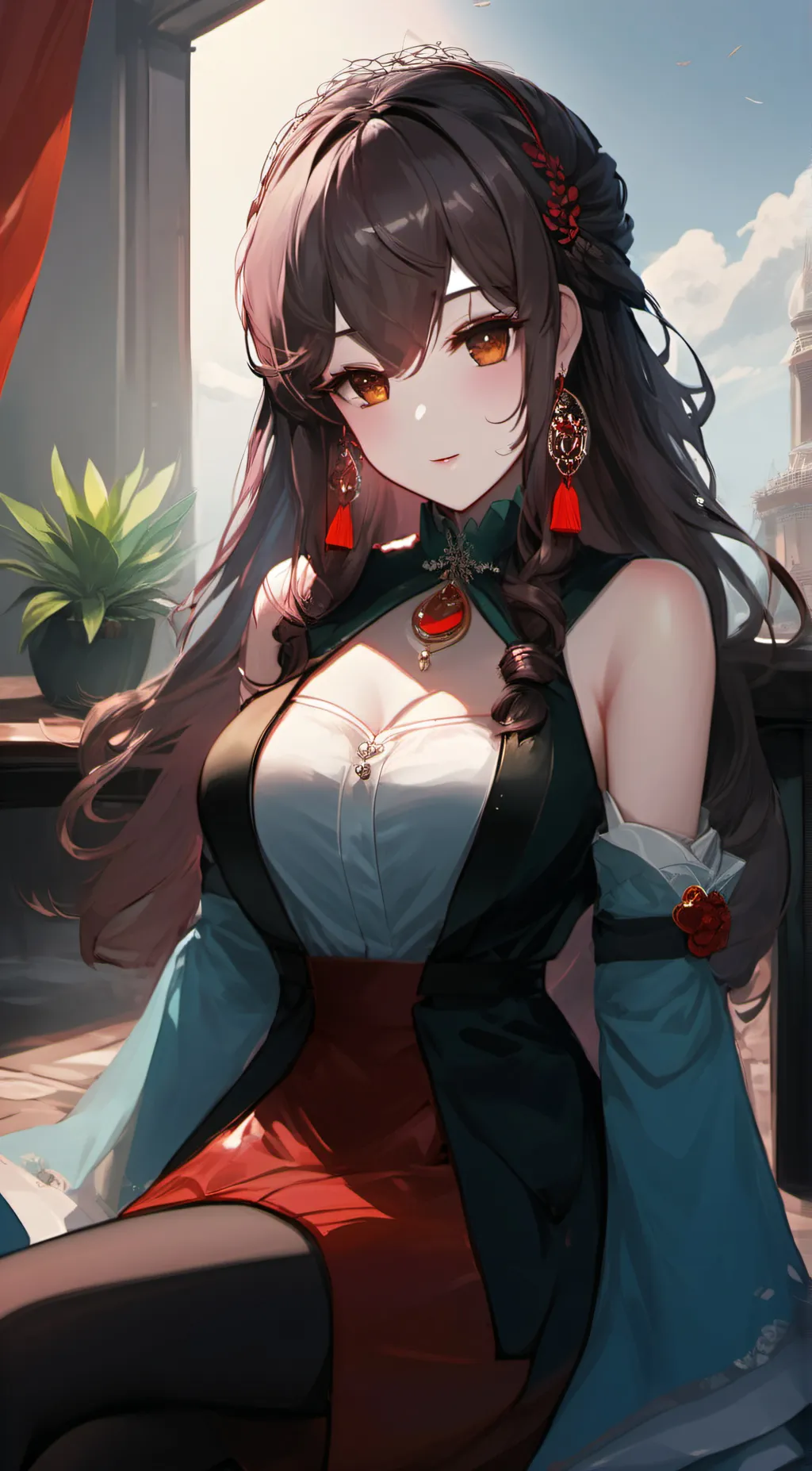 ai character: sakura background