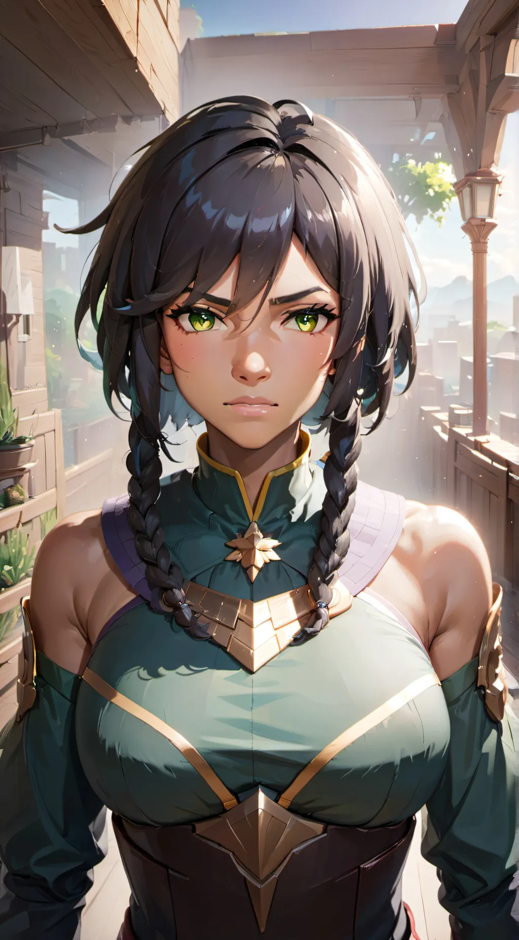 ai character: Amber background