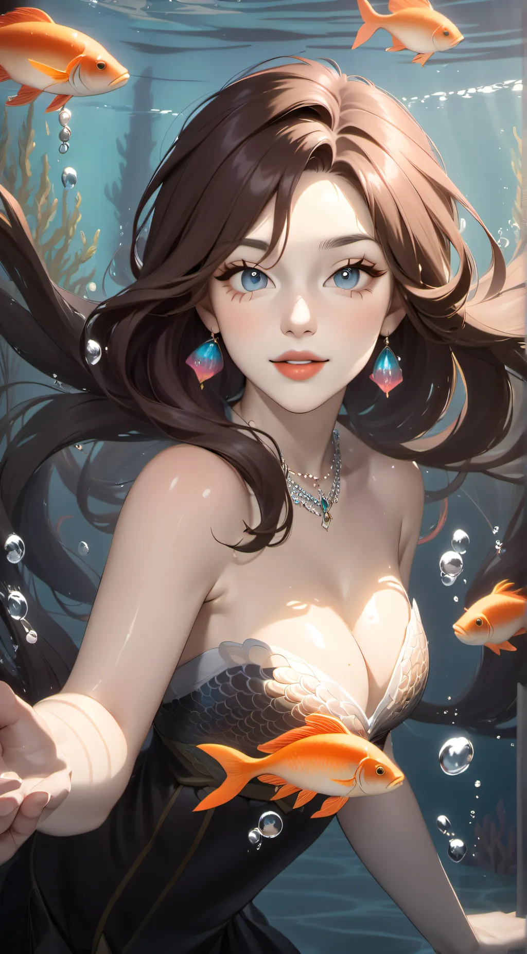 ai character: Delphine 🐚 background