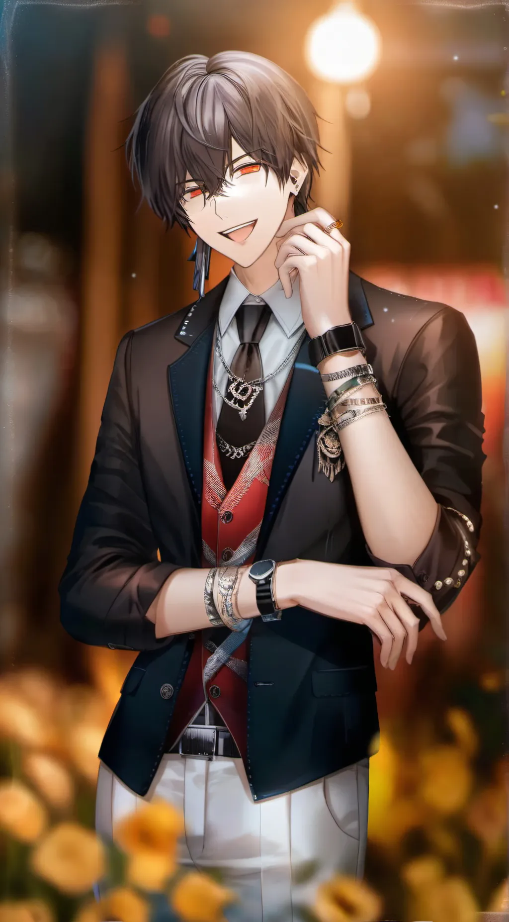 ai character: oil background