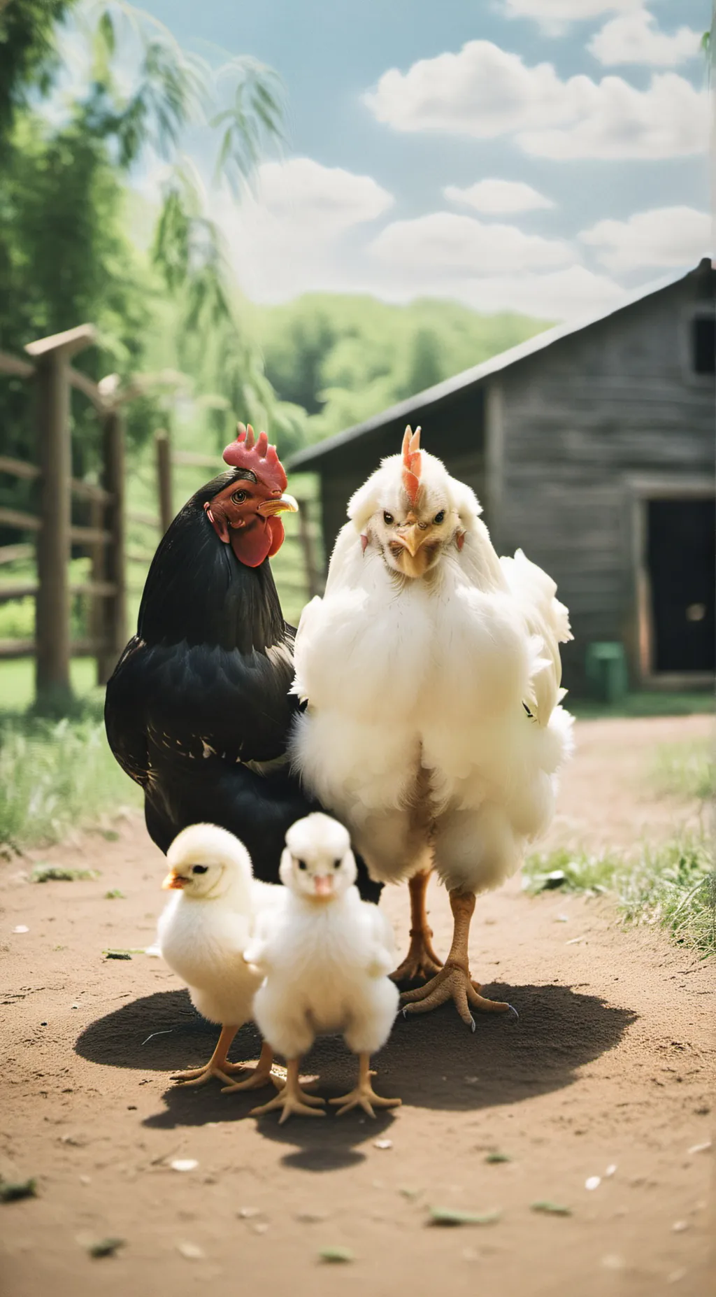 ai character: An chicken background