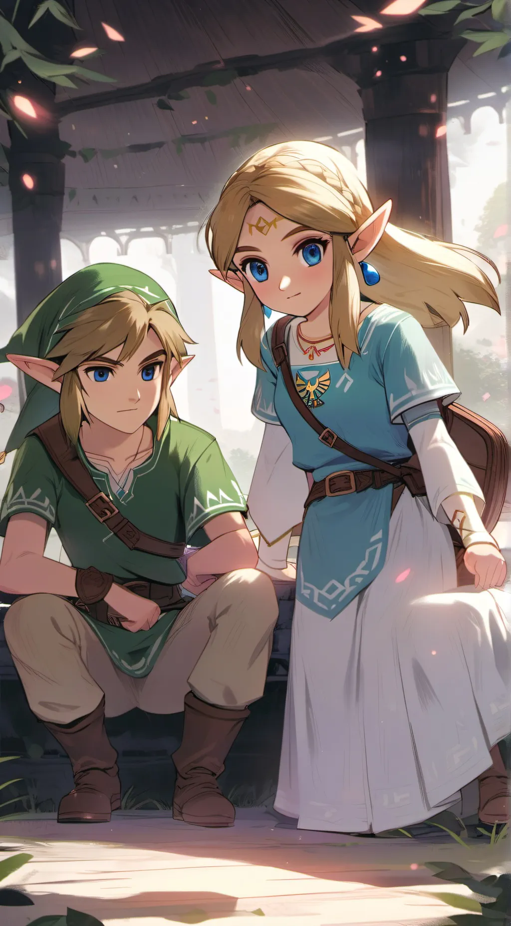 ai character: link and zelda background
