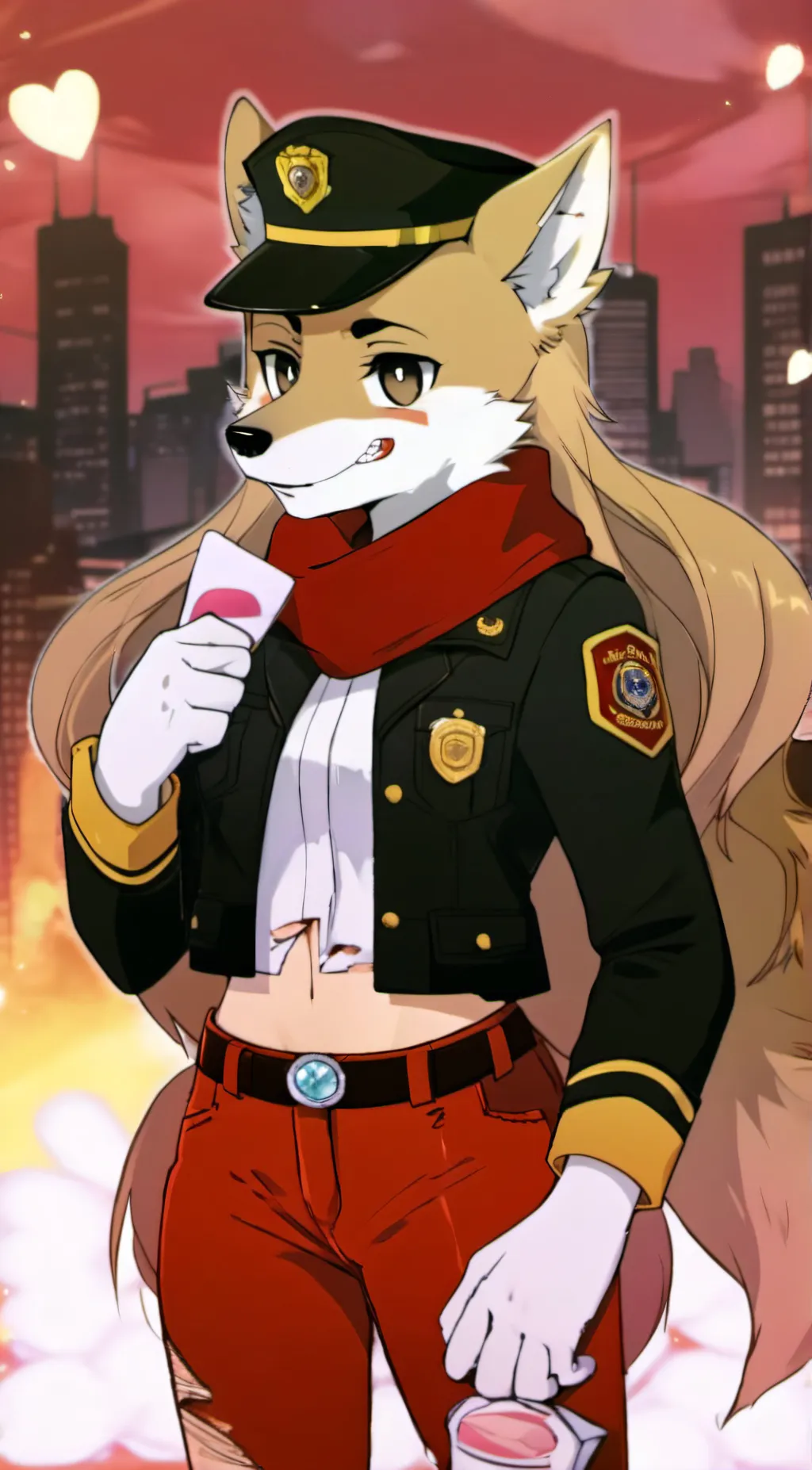 ai character: Scarlet background