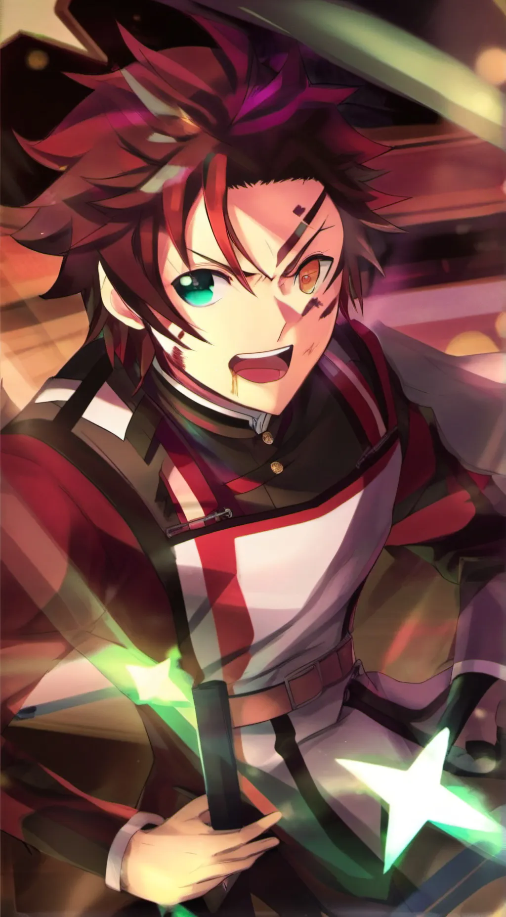 ai character: Tanjiro  background