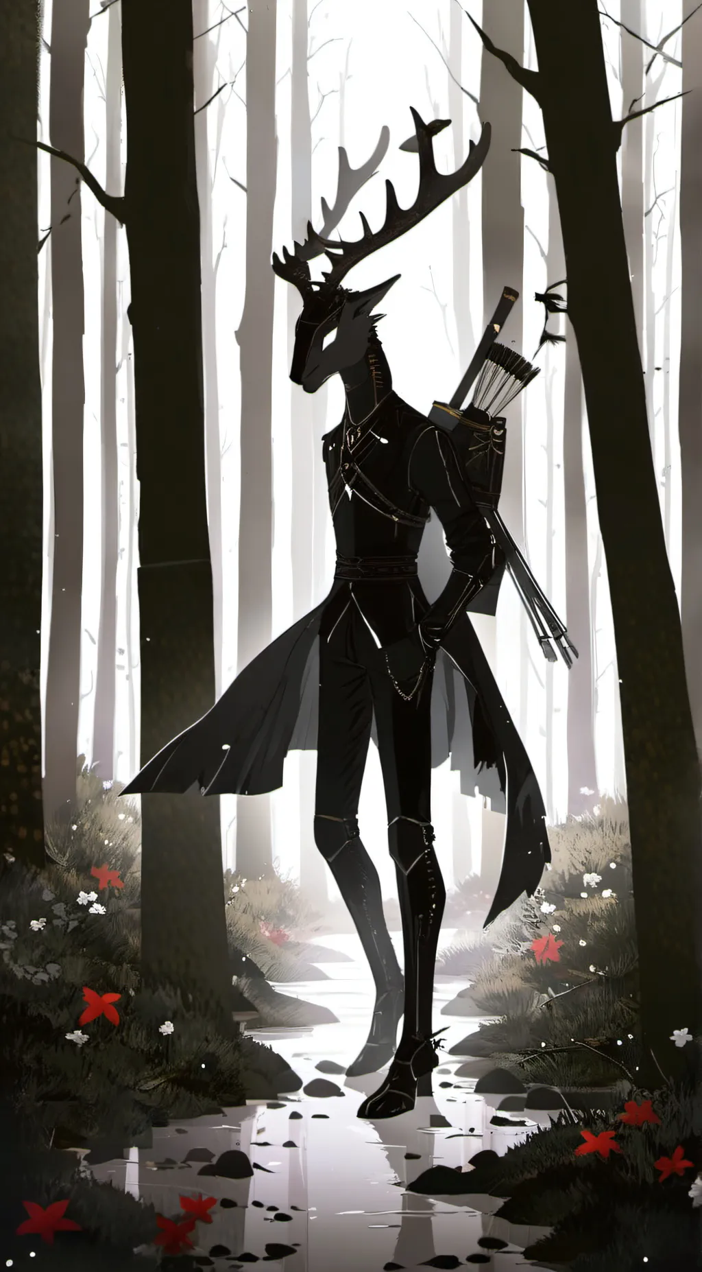 ai character: flowerman background