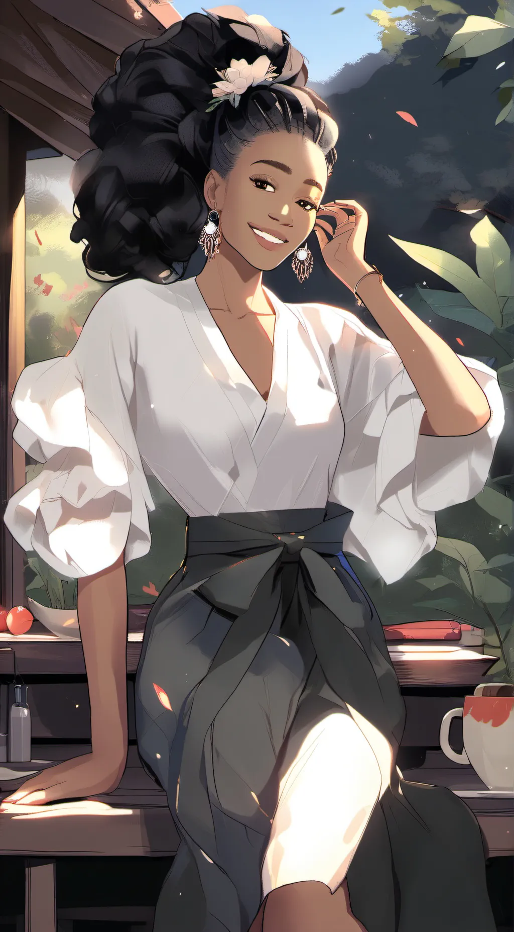 ai character: Sakura background