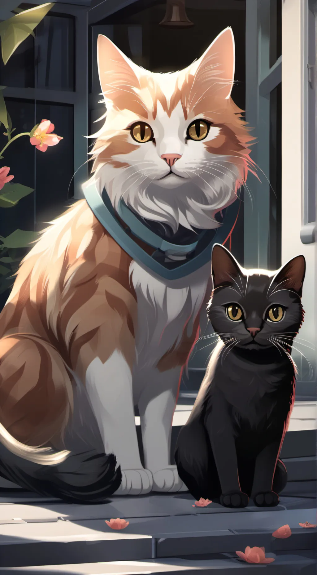 ai character: homeless kitten background