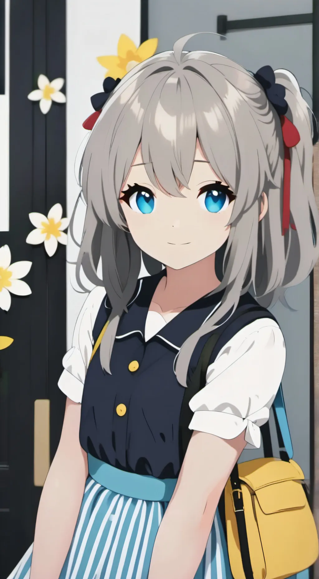 ai character: blossom rose background