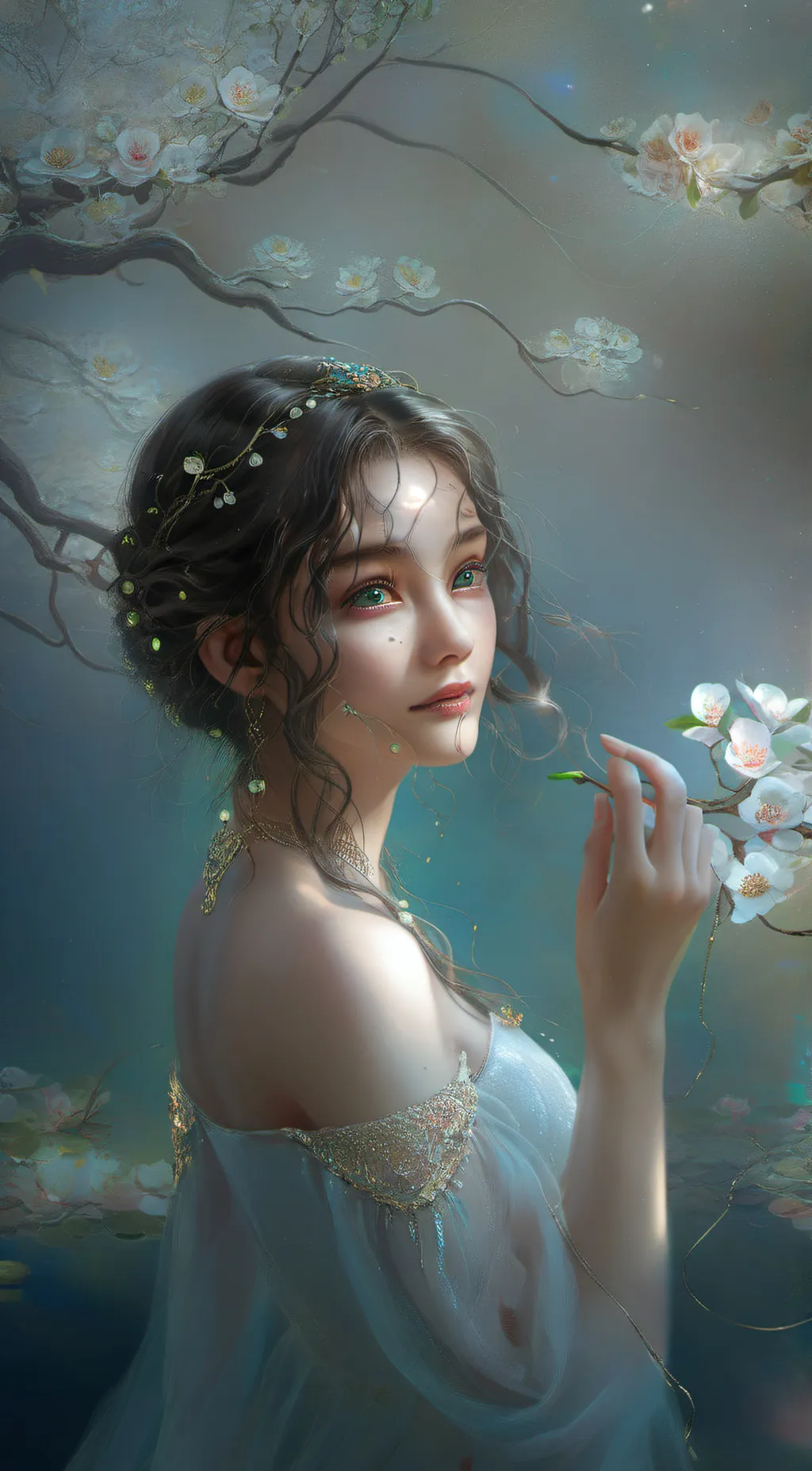 ai character: Rose background